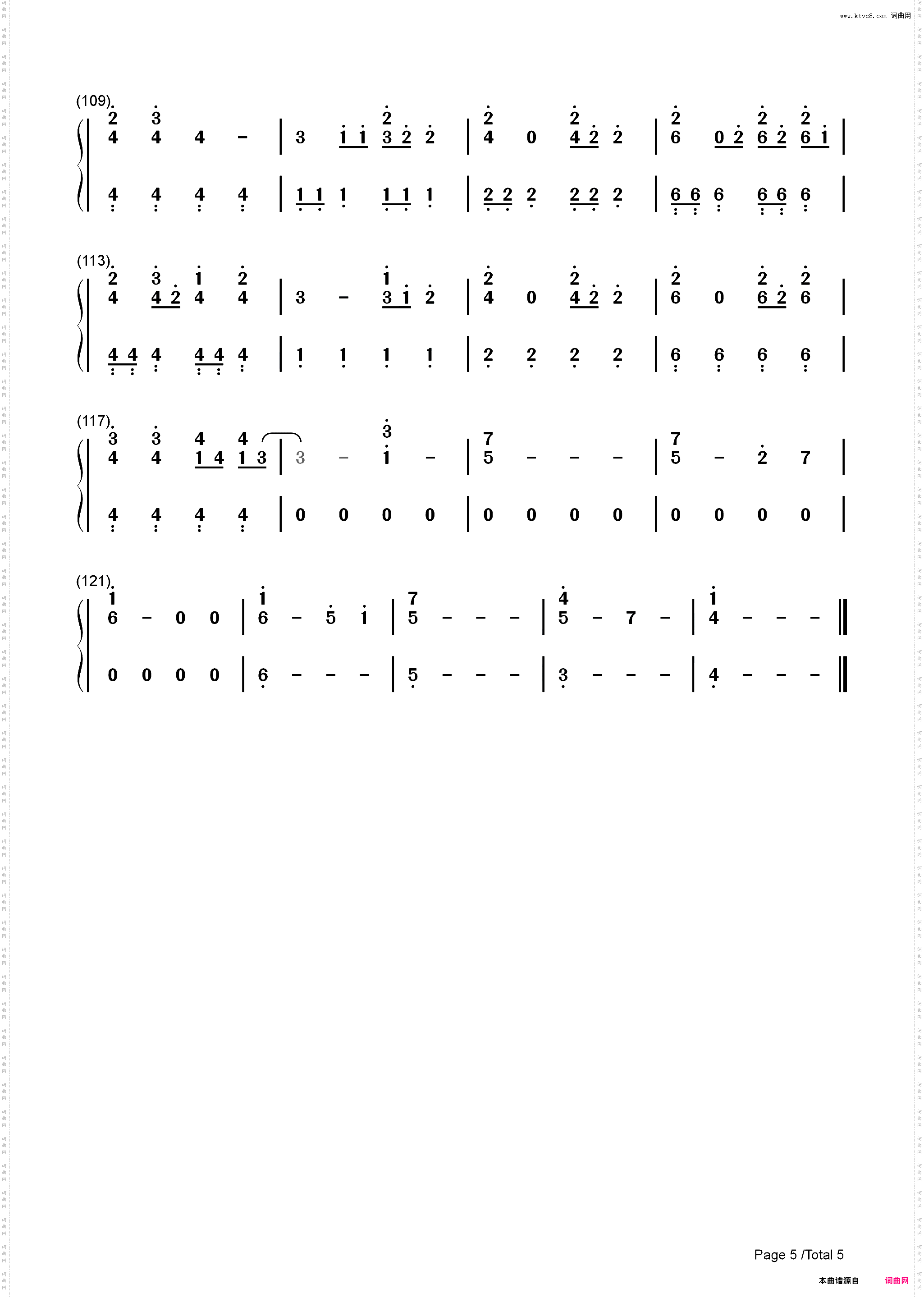 My Tears Ricochet-Taylor Swift_简谱版
