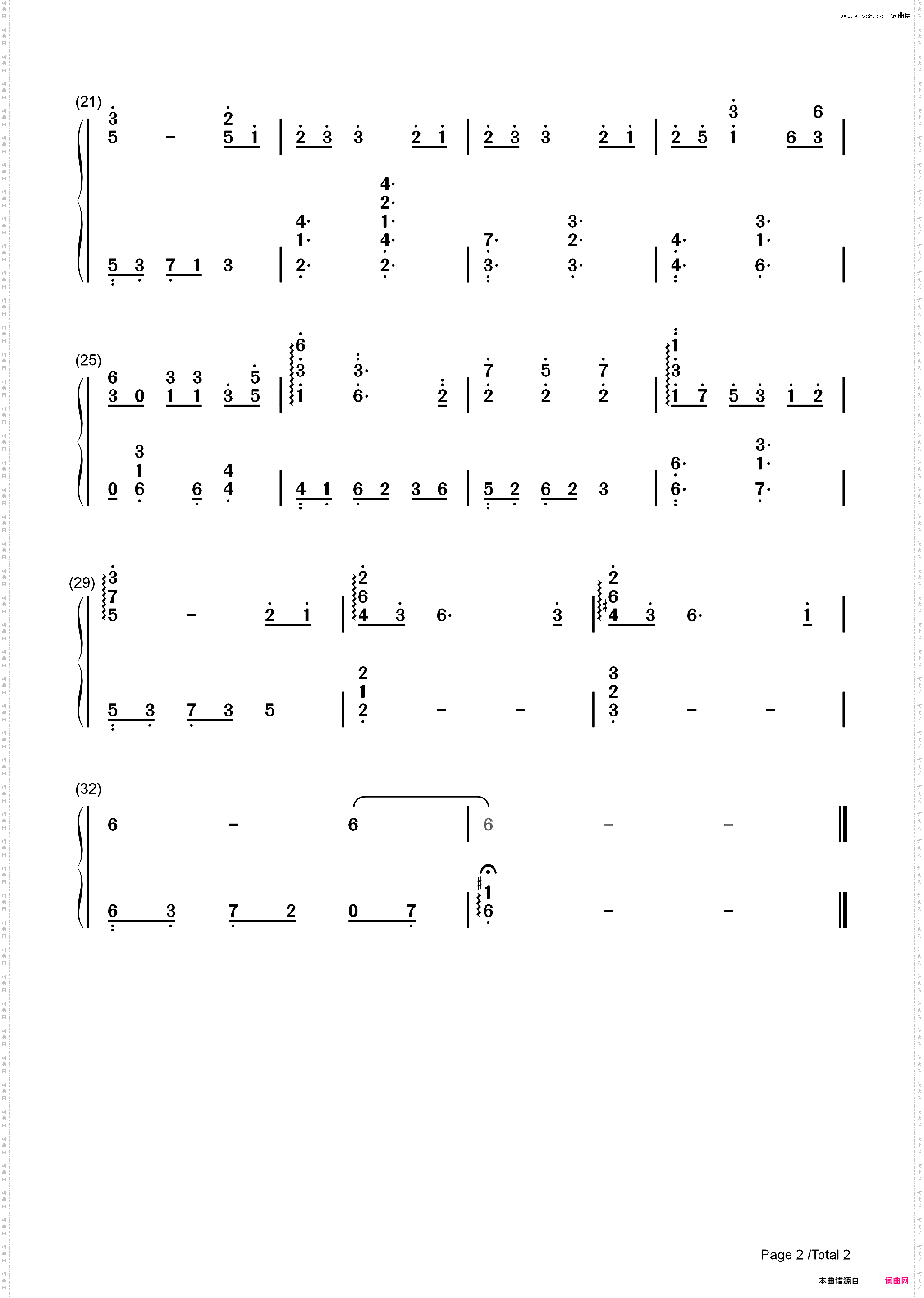 八重樱-崩坏学园２同名角色歌_简谱版