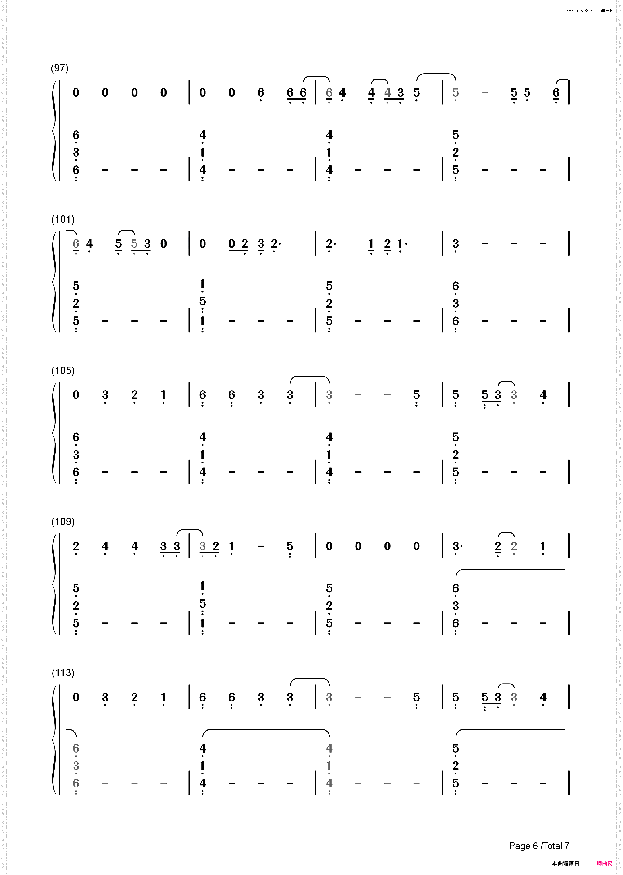 Six Feet Apart-Luke Combs_简谱版