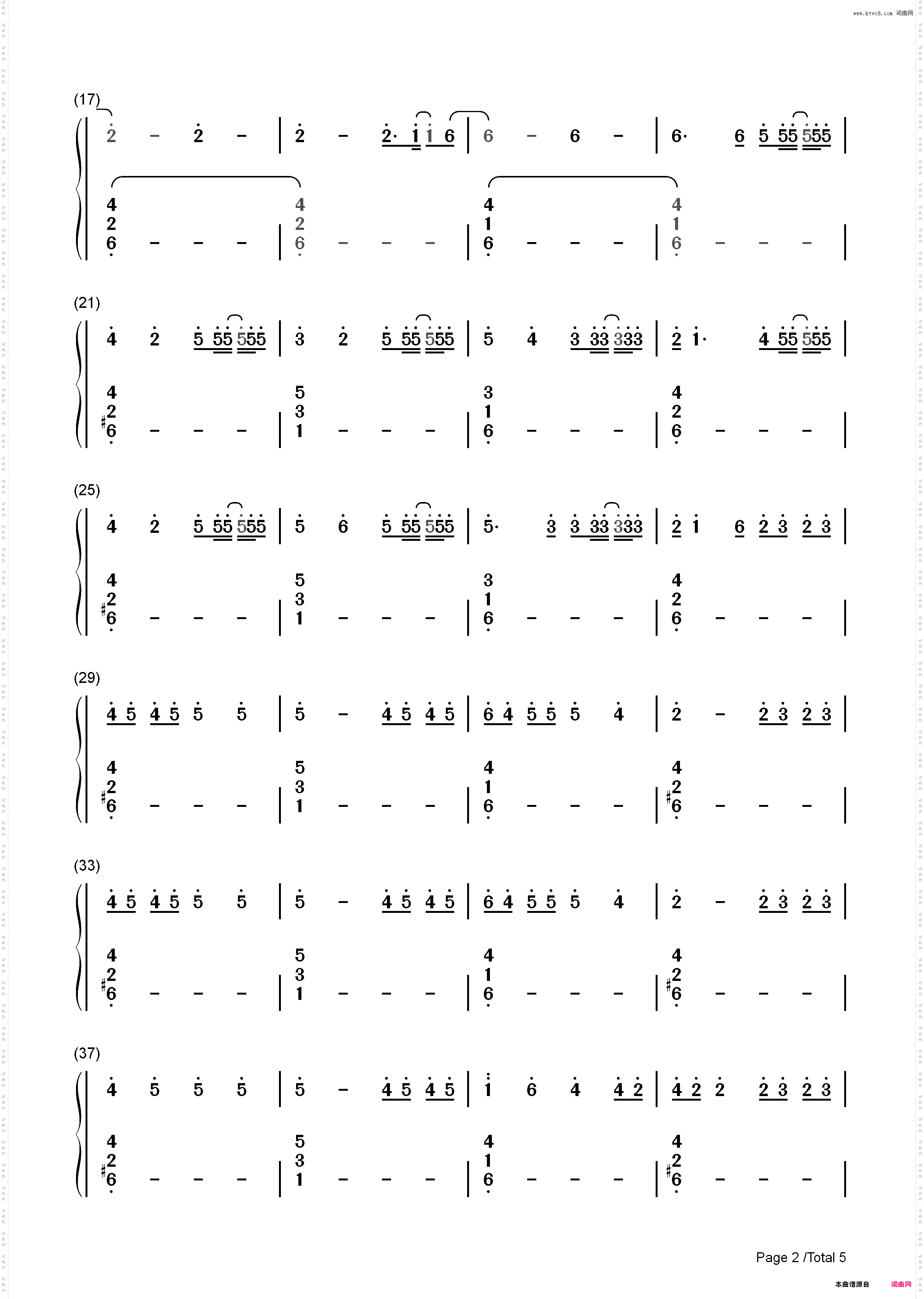 Saved My Life-Sia_简谱版