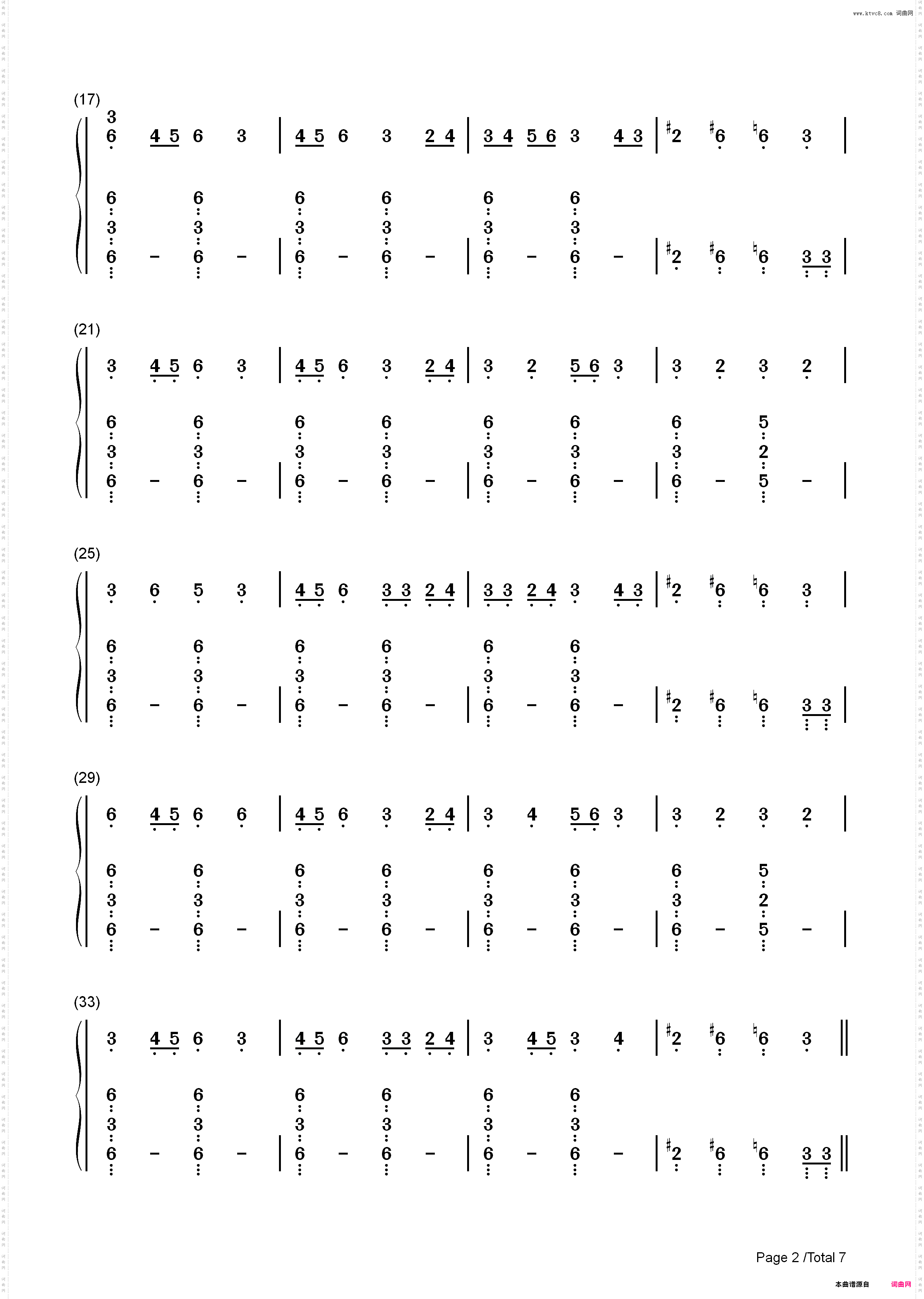 Noise-Nightwish_简谱版