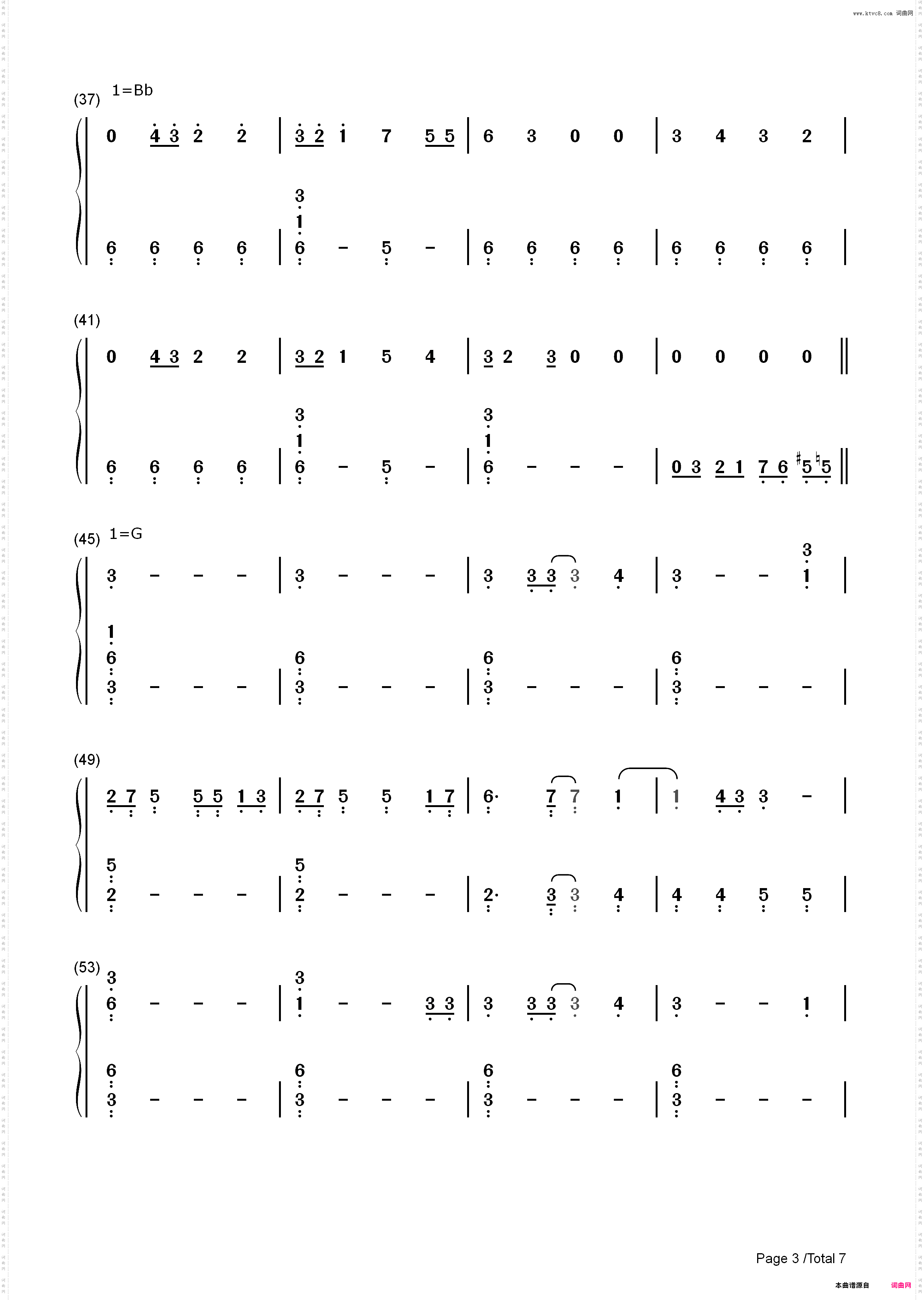 Noise-Nightwish_简谱版