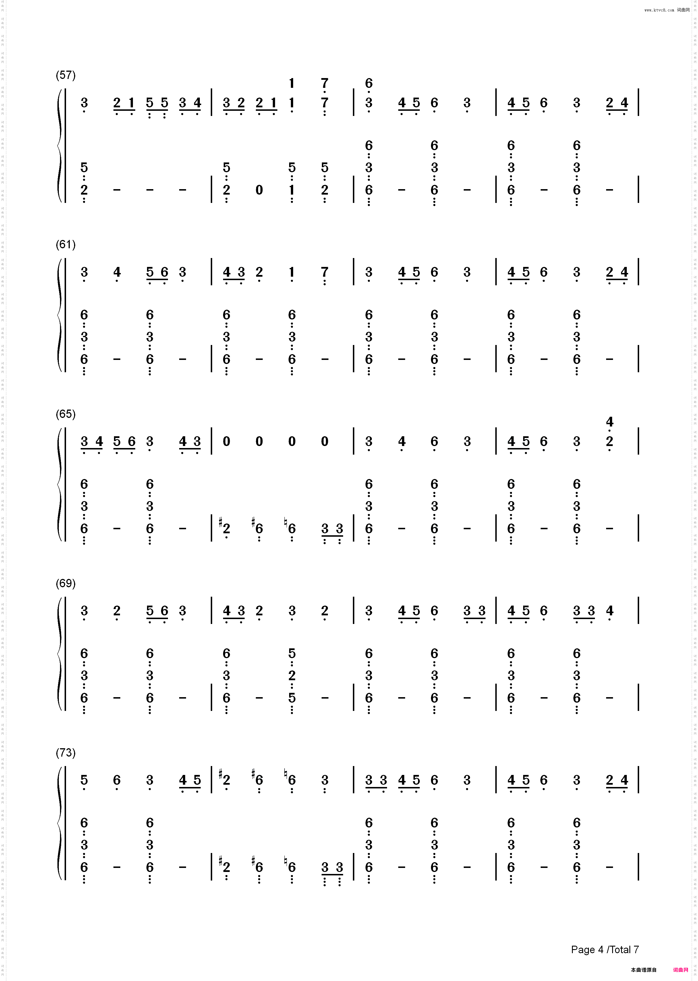 Noise-Nightwish_简谱版