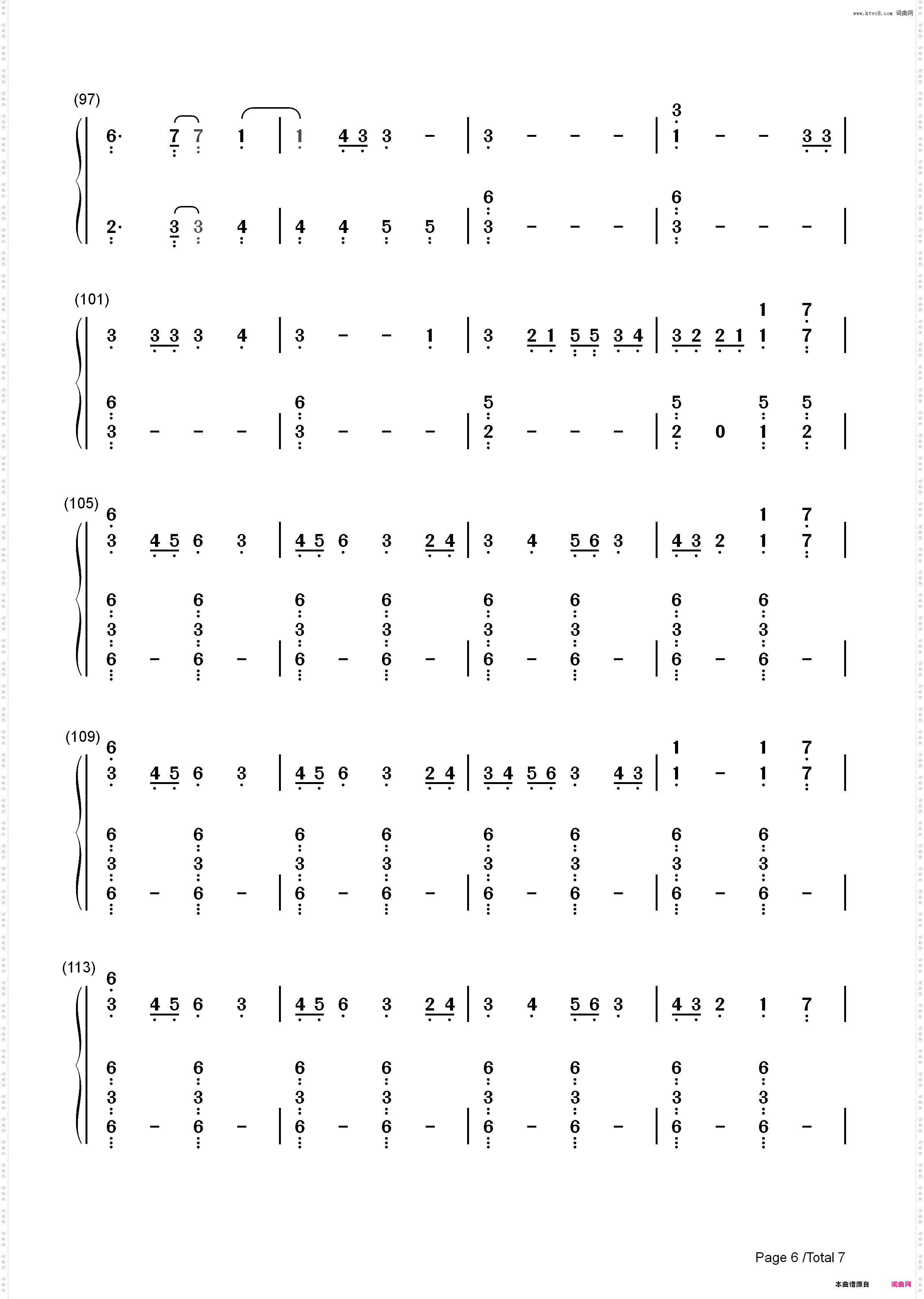 Noise-Nightwish_简谱版