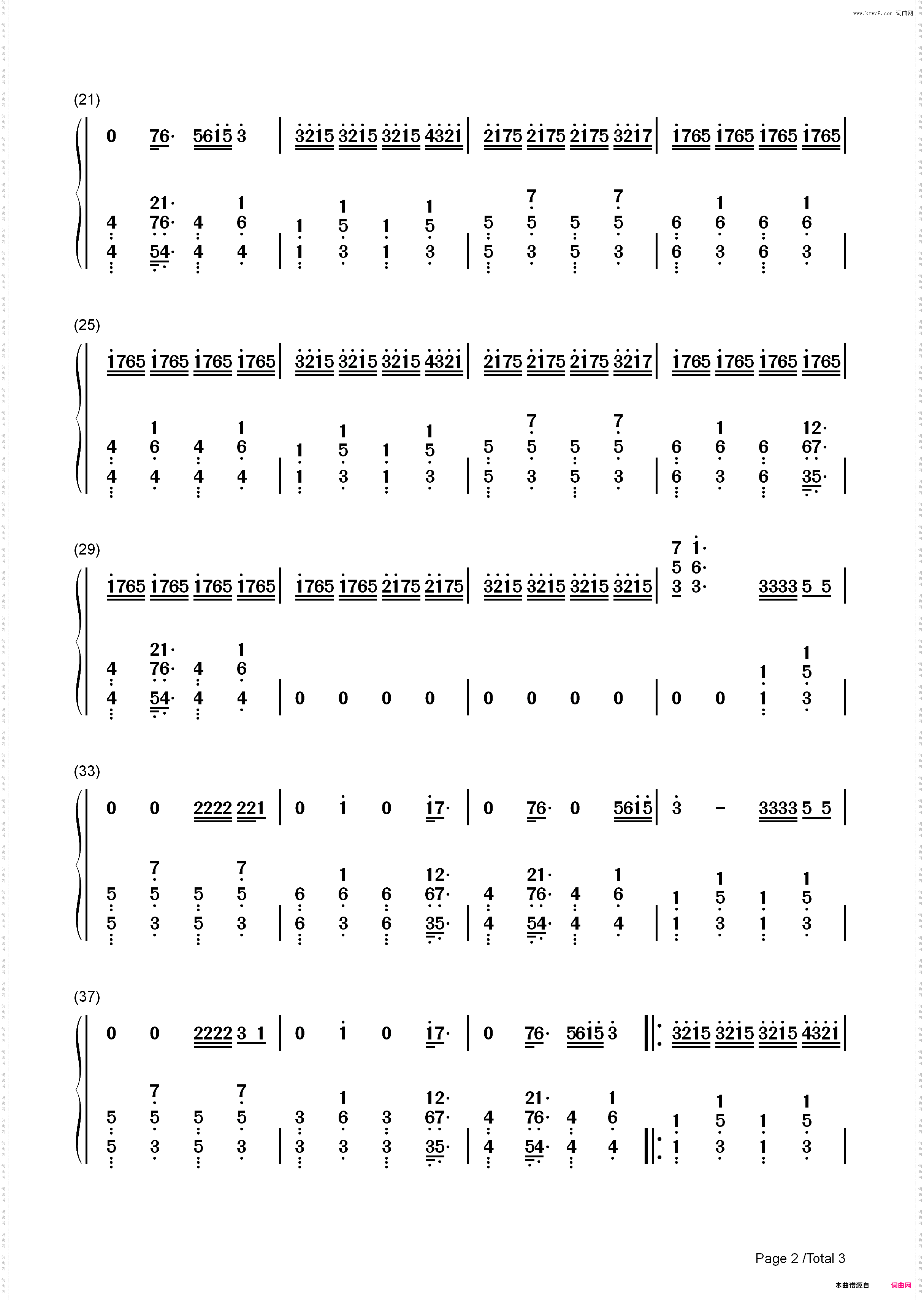 Daddy-Coldplay_简谱版