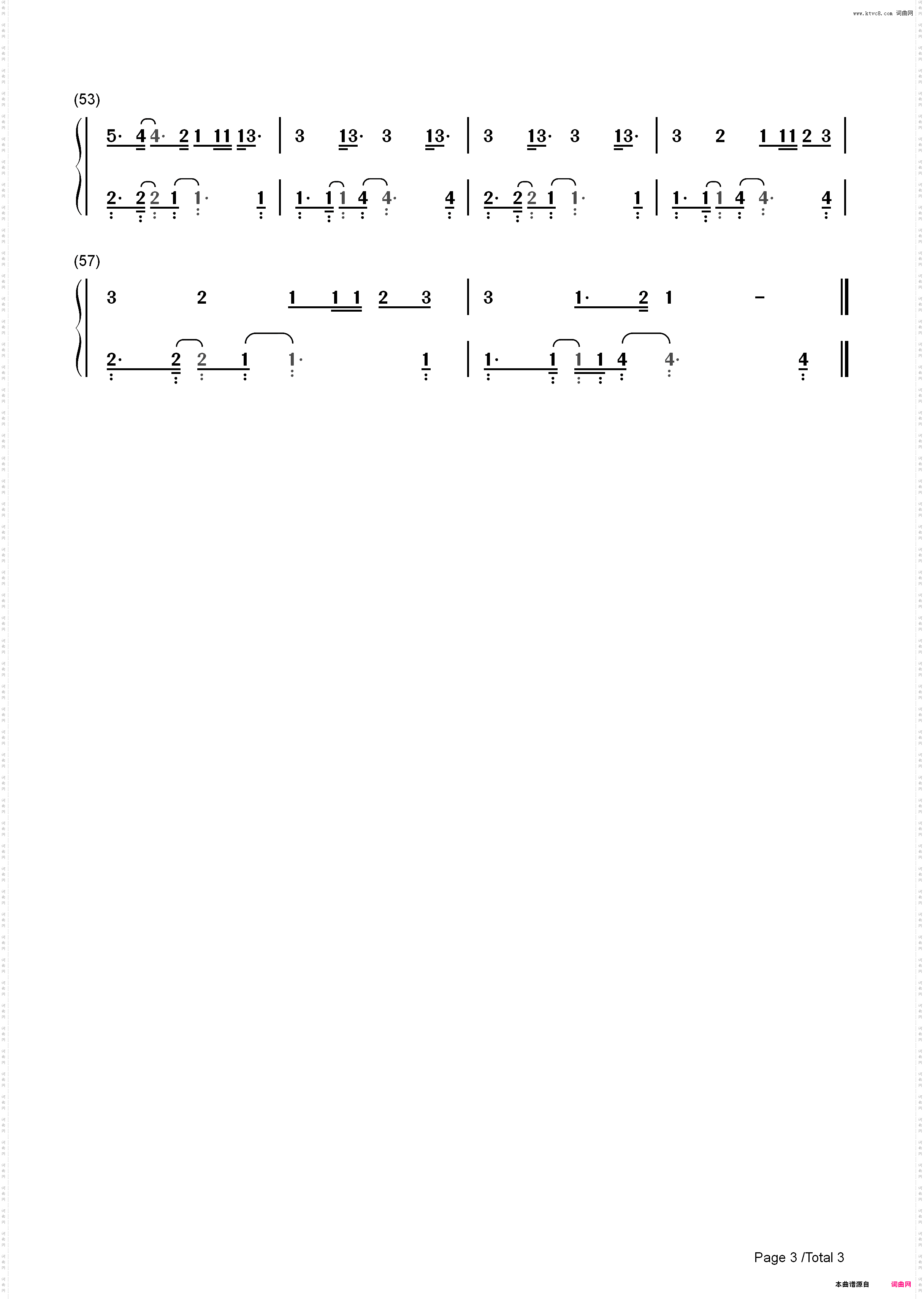 Never Seen the Rain-Tones and I_简谱版