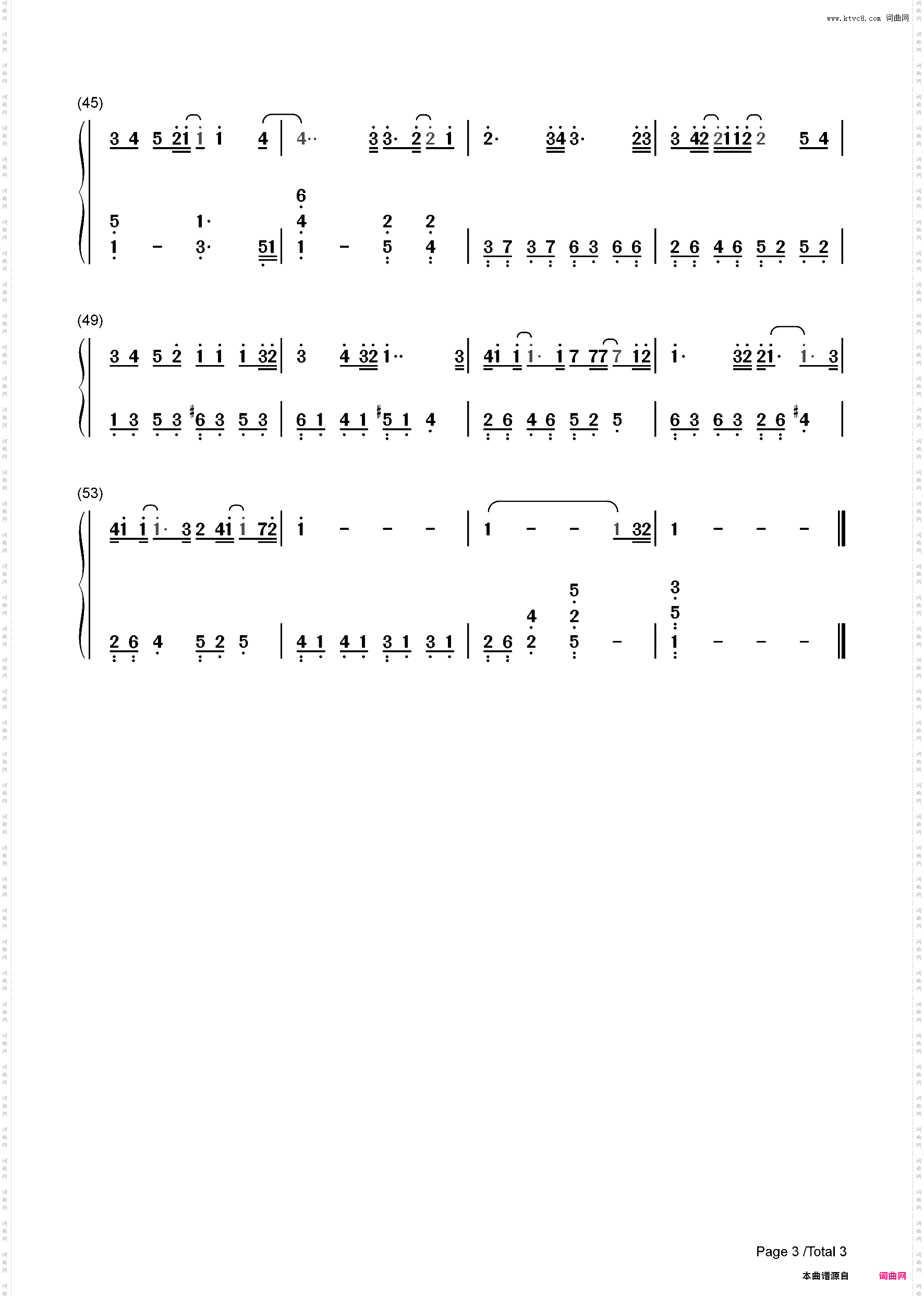 Better-你的情歌OST_简谱版