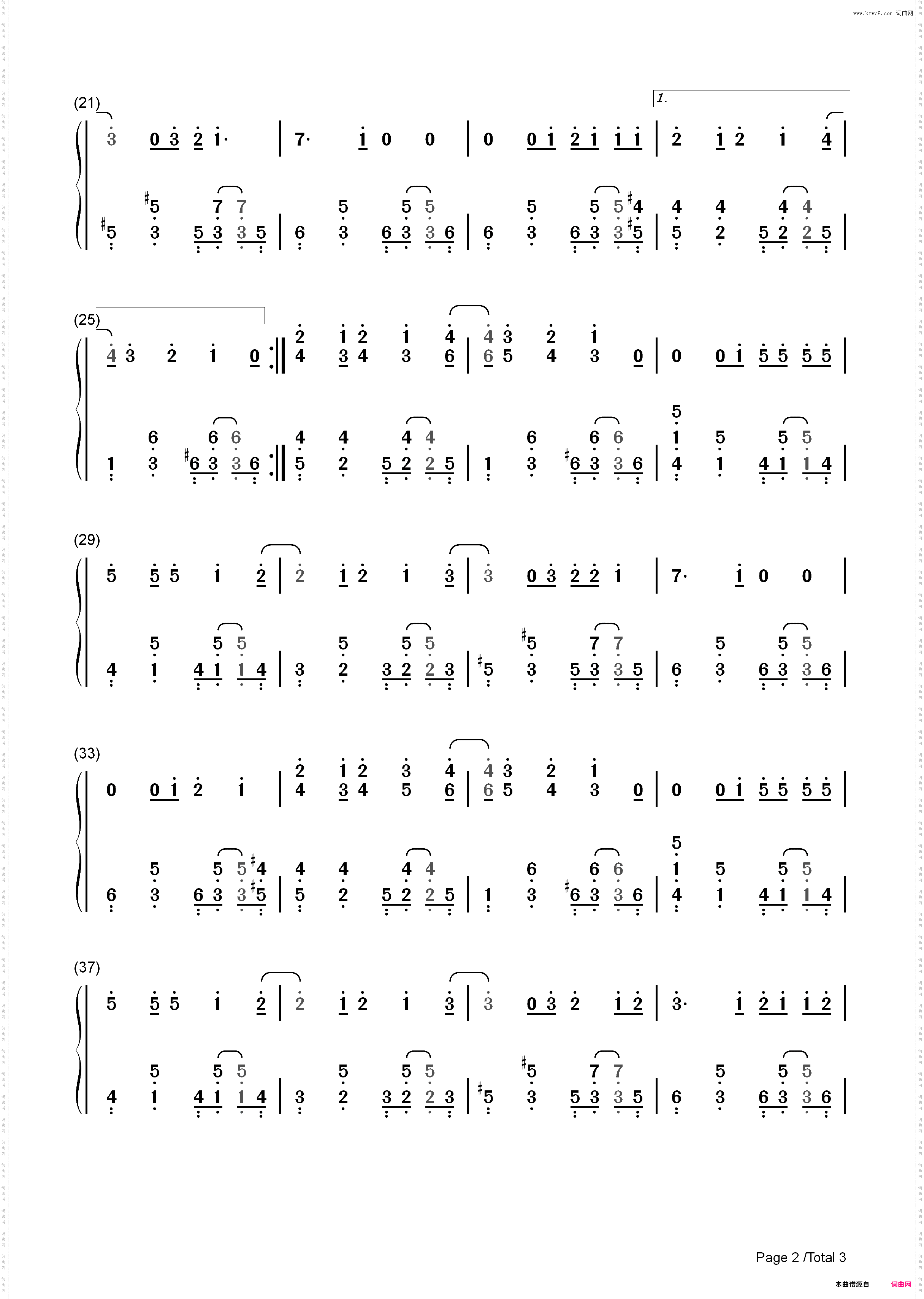 Omae Wa Mou-钢琴独奏版_简谱版