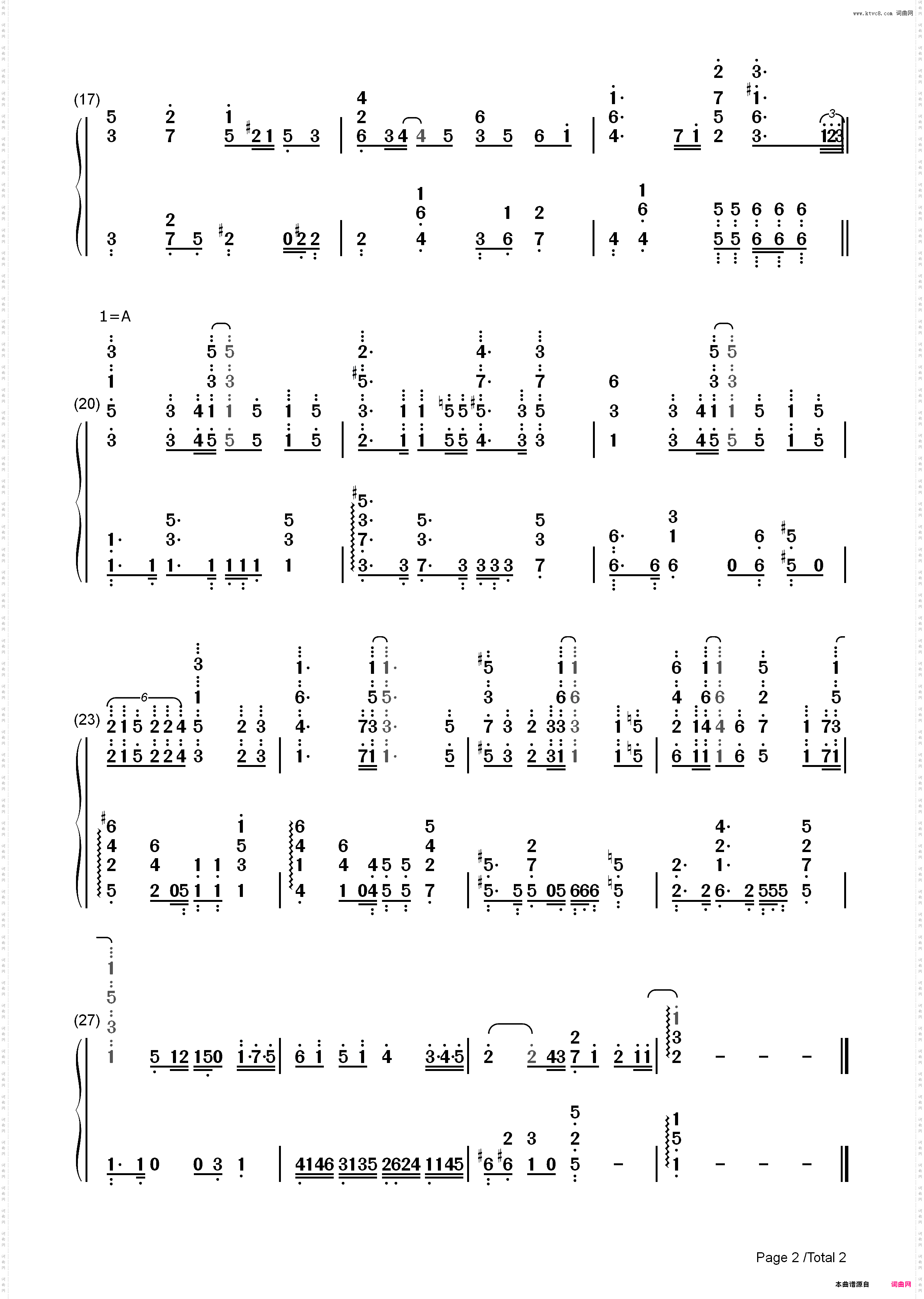 ココロソマリ-索玛丽与森林之神ED_简谱版