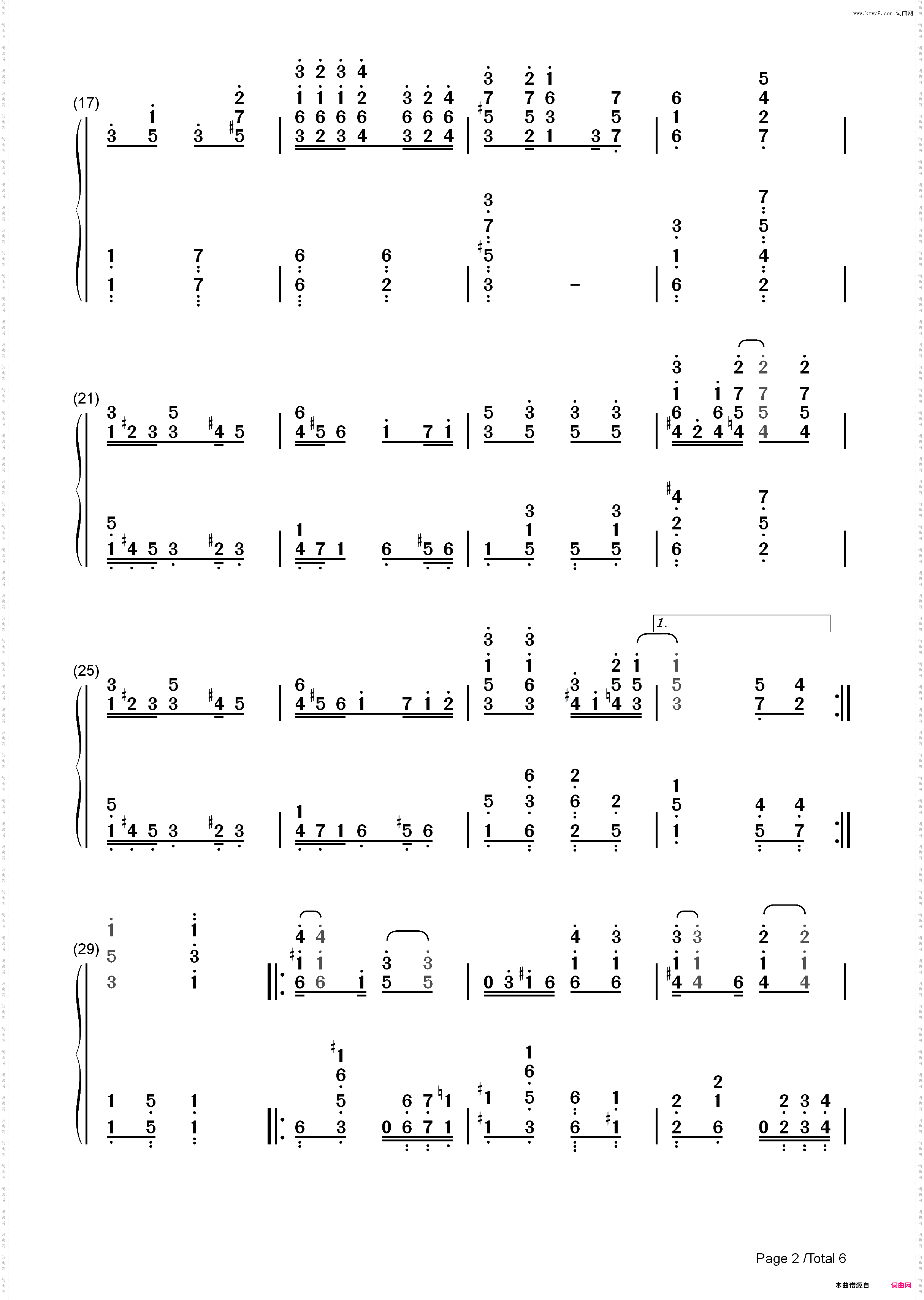 Lovers Lane Glide-Calvin Woolsey_简谱版