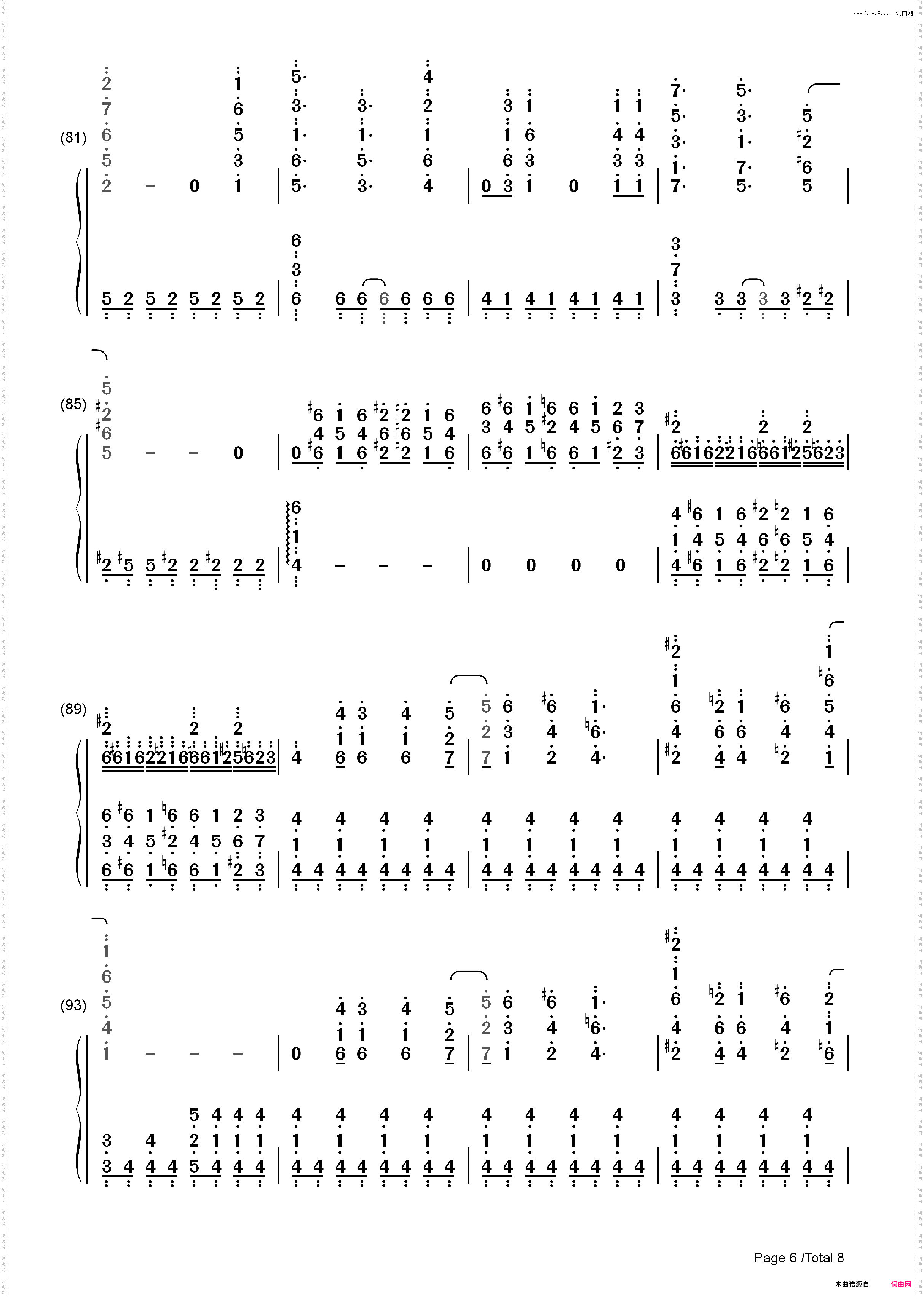 Let It Go完整版-动画冰雪奇缘主题曲_简谱版