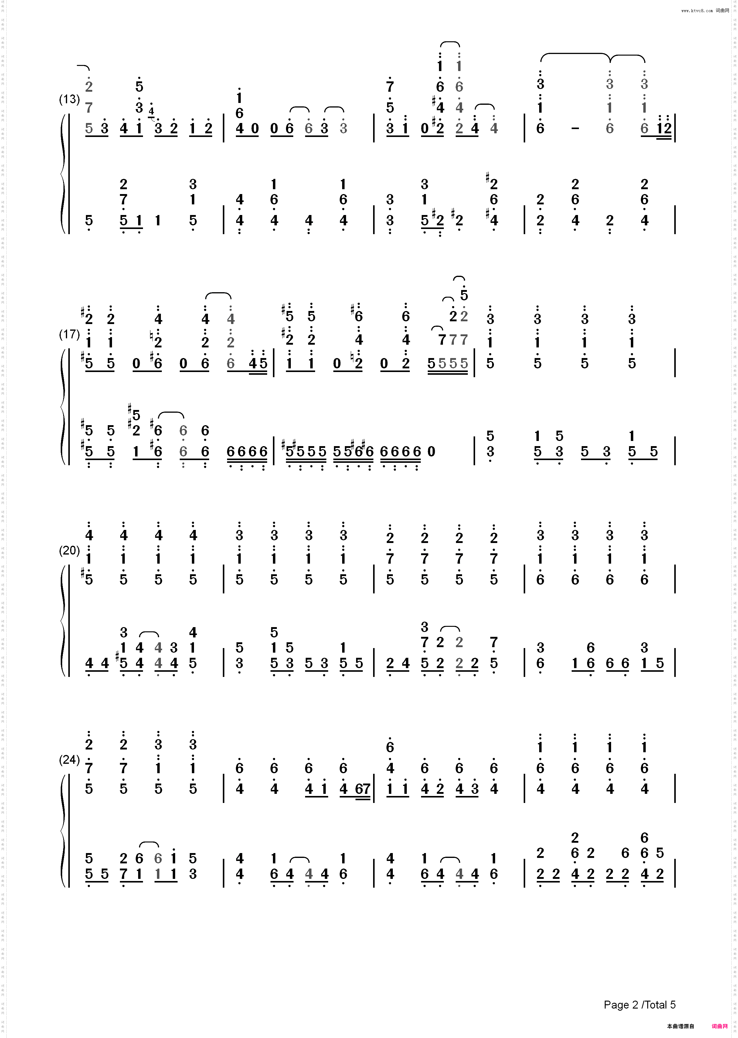 Lets go ライフリング４-美妙射击部OP_简谱版