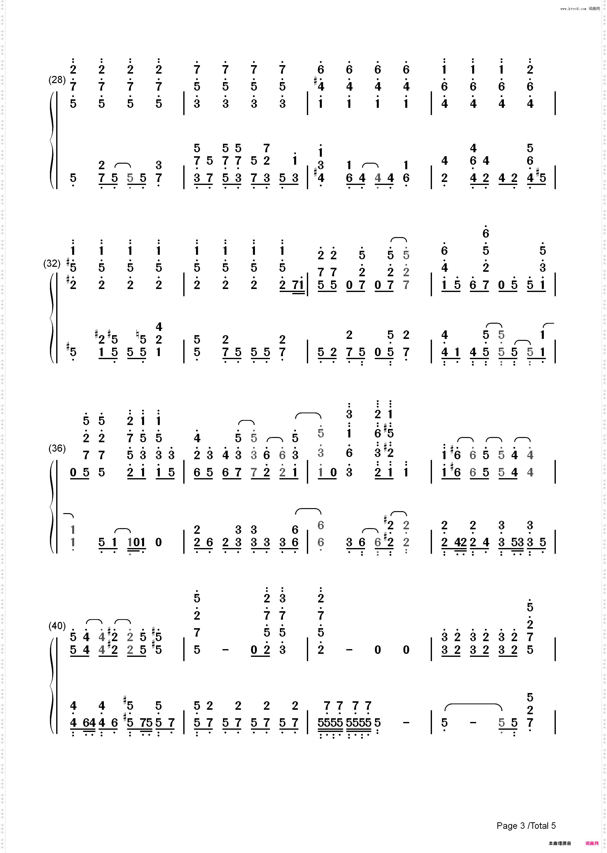 Lets go ライフリング４-美妙射击部OP_简谱版