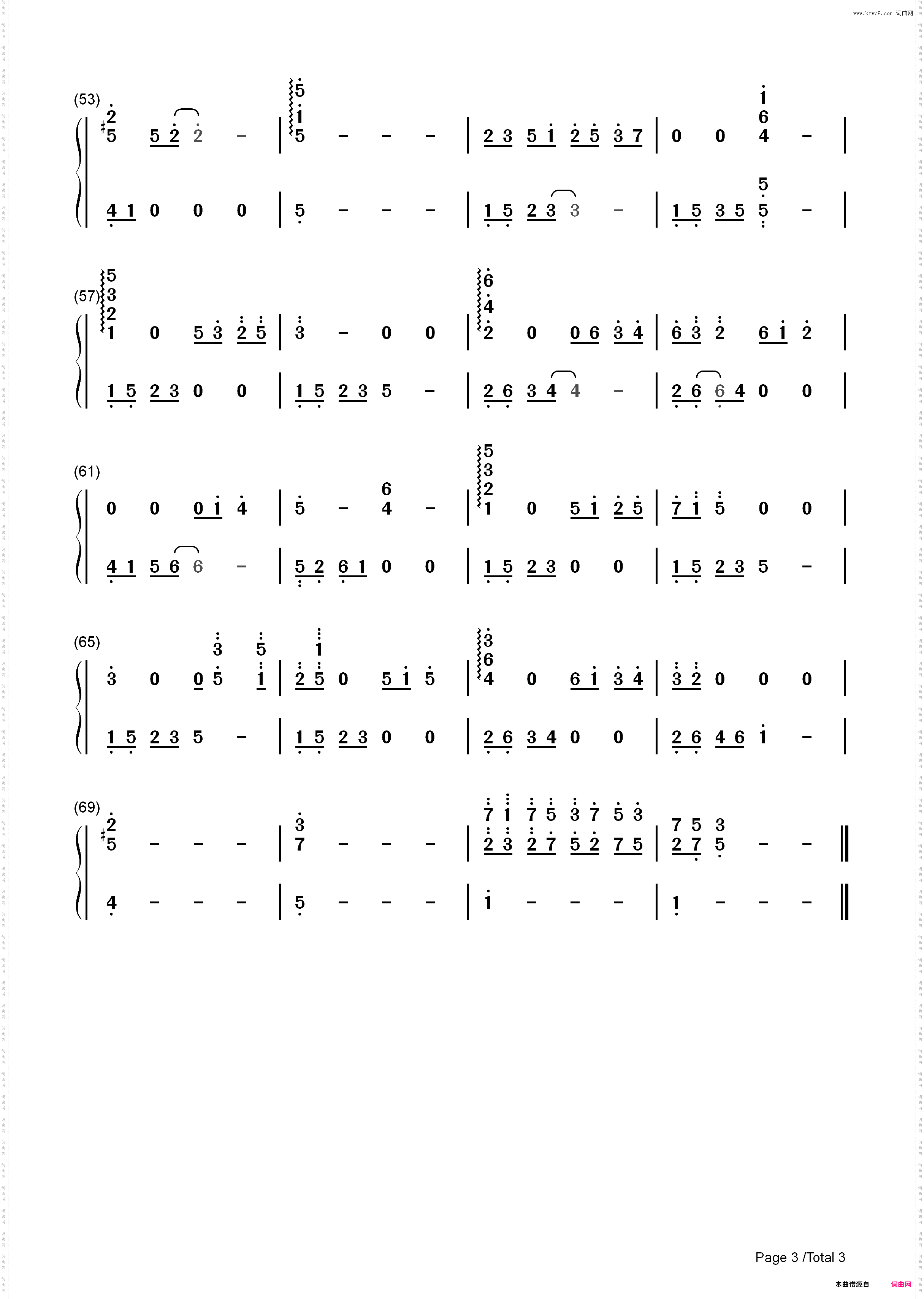 我在这里-完美伴奏版-二炮手插曲_简谱版