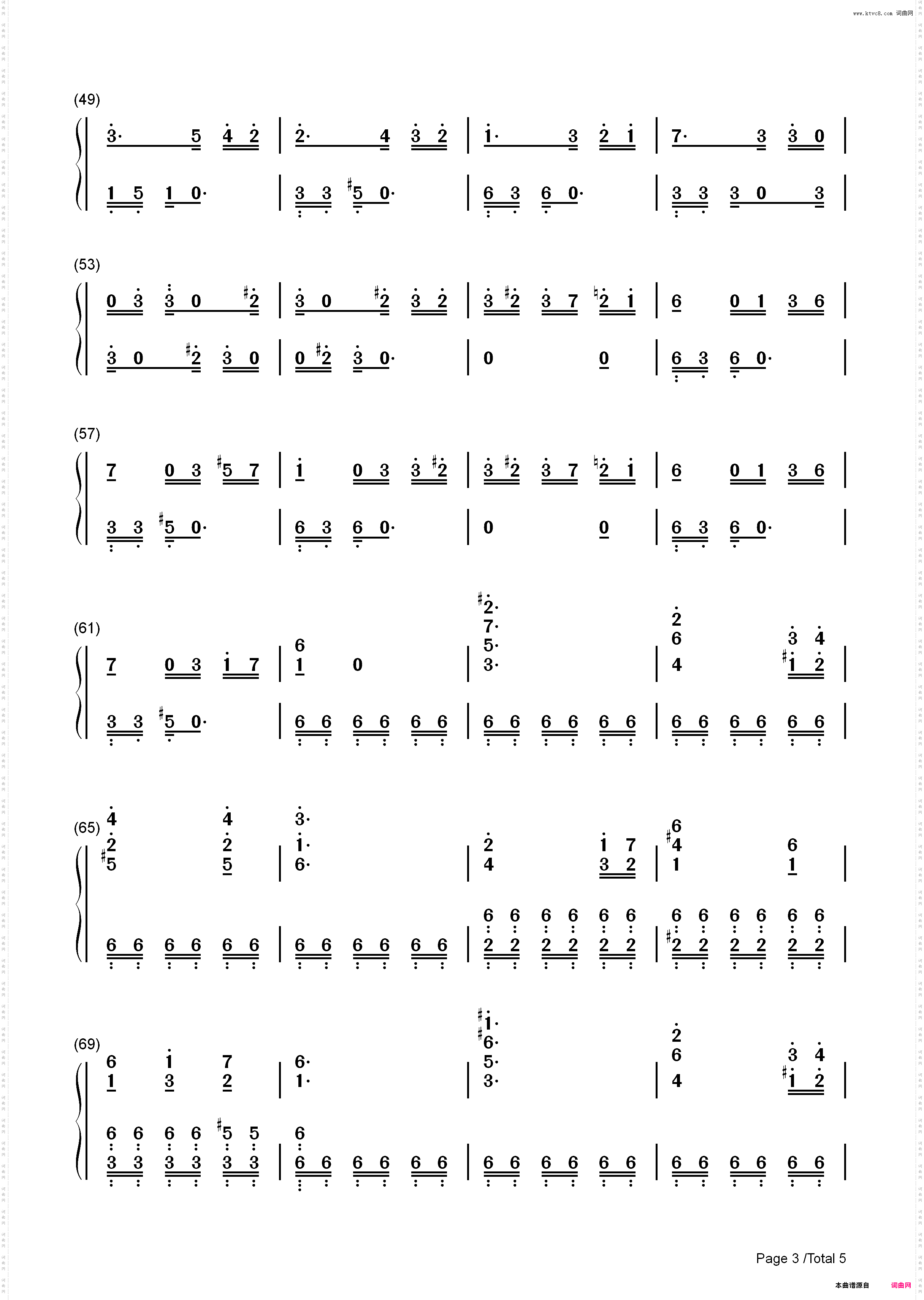 献给爱丽丝-致爱丽丝für Elise_简谱版
