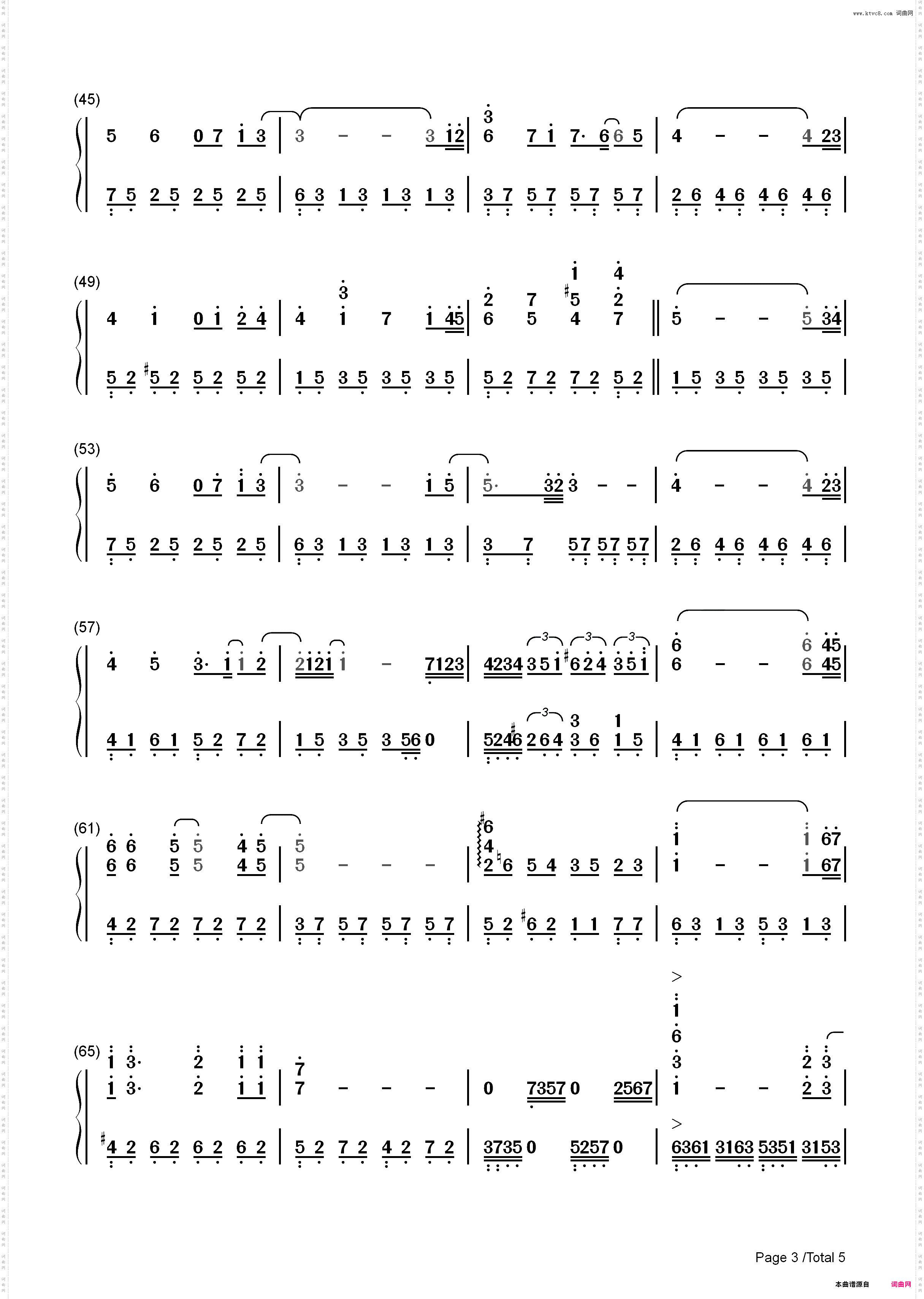 Kiss Me Good-Bye-最终幻想XII主题曲_简谱版