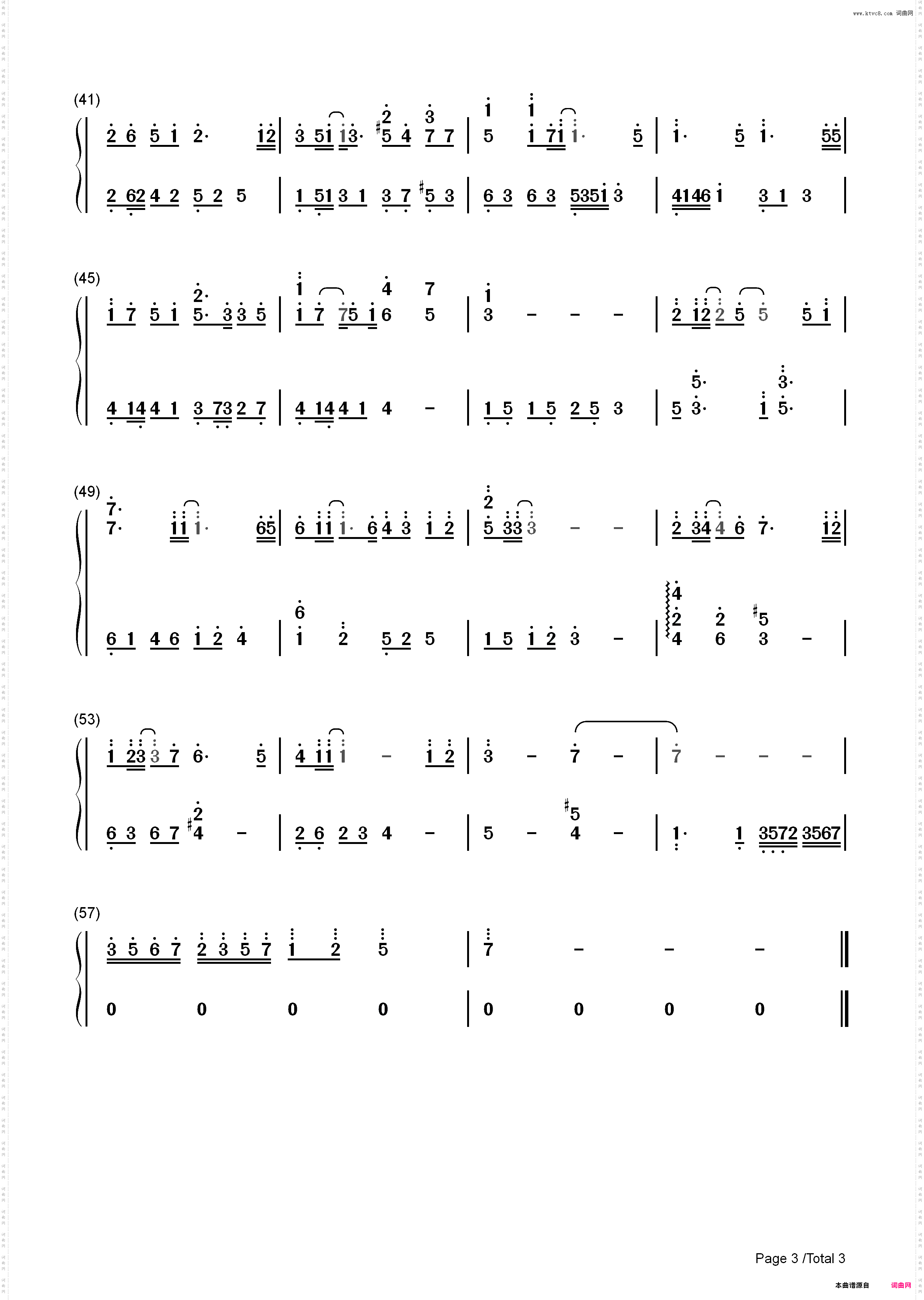 树洞-小欢喜插曲_简谱版