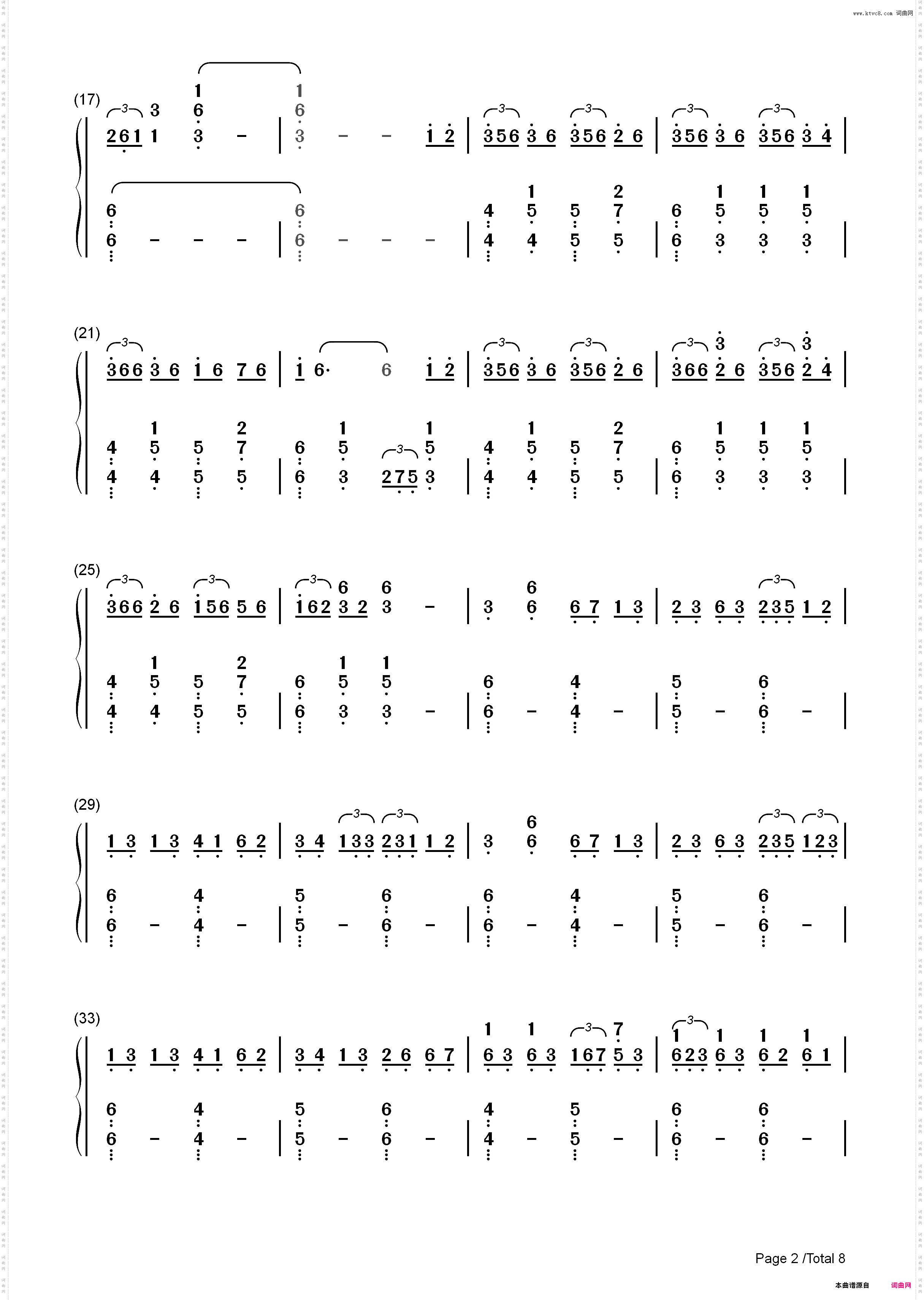 KEYS-PIANO SKETCH_简谱版