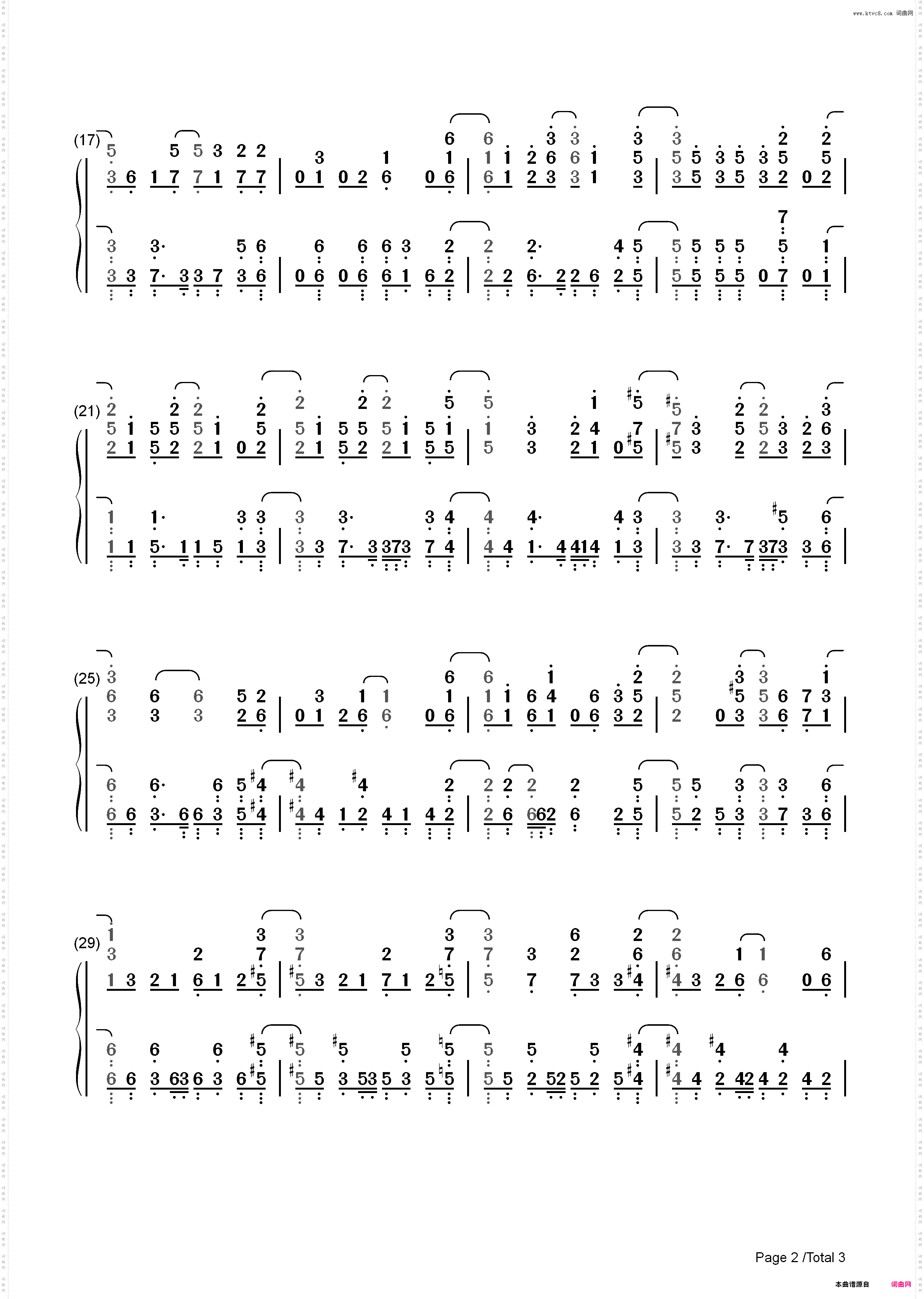 コトノハノオモイ-川柳少女OP_简谱版