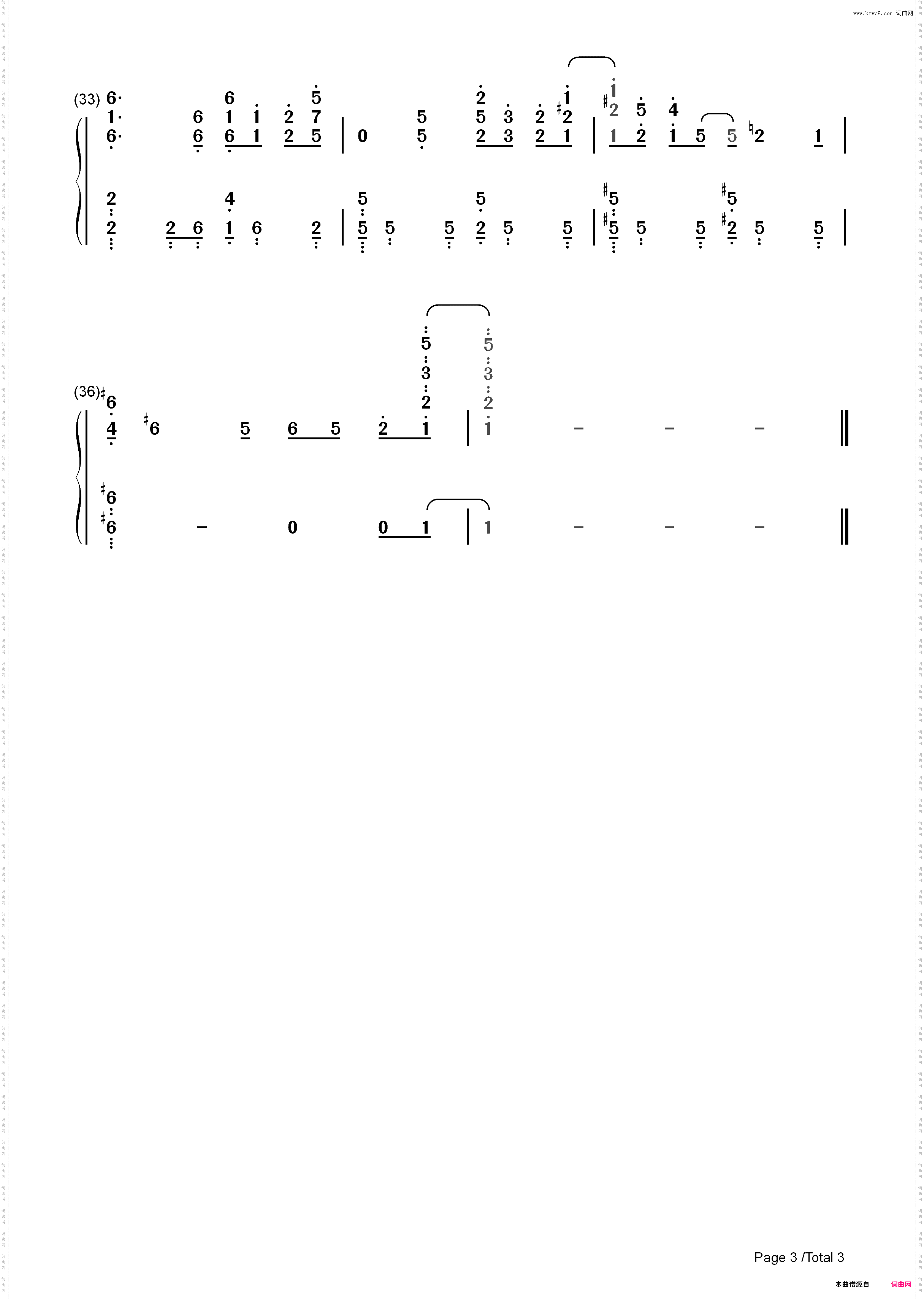 コトノハノオモイ-川柳少女OP_简谱版