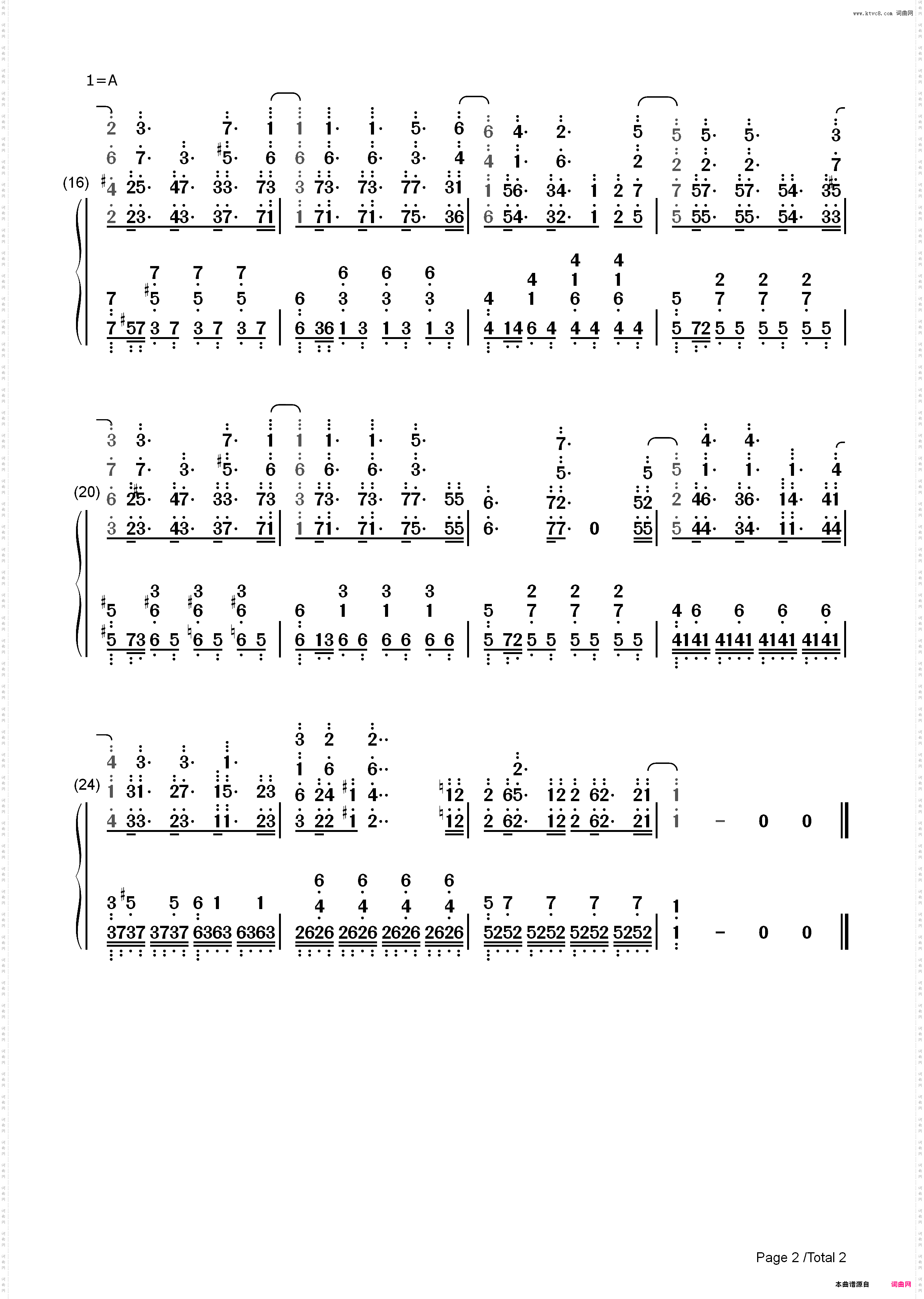 Name of Love-进击的巨人第三季ED2_简谱版
