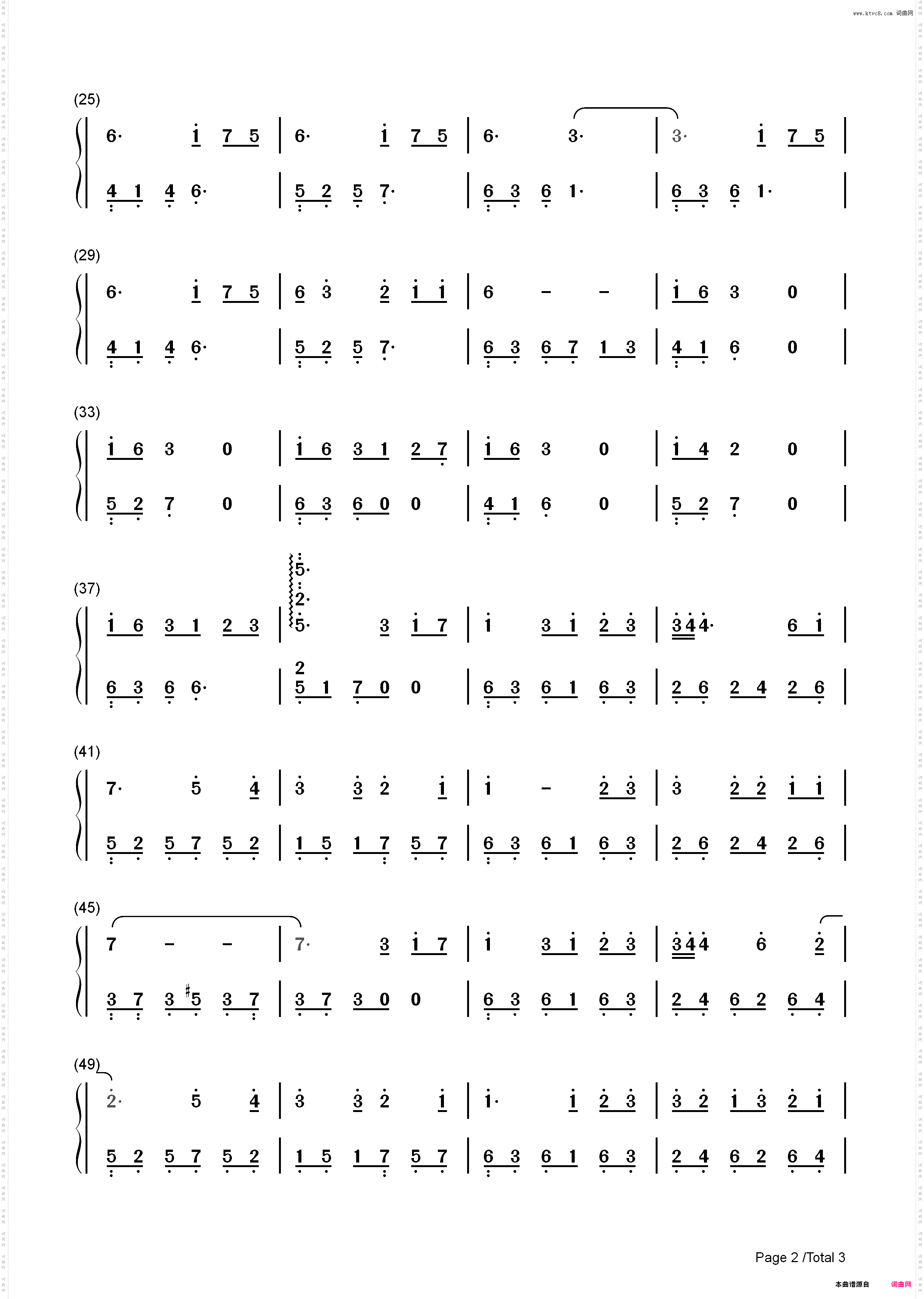 故事细腻钢琴简单演奏版-林俊杰_简谱版