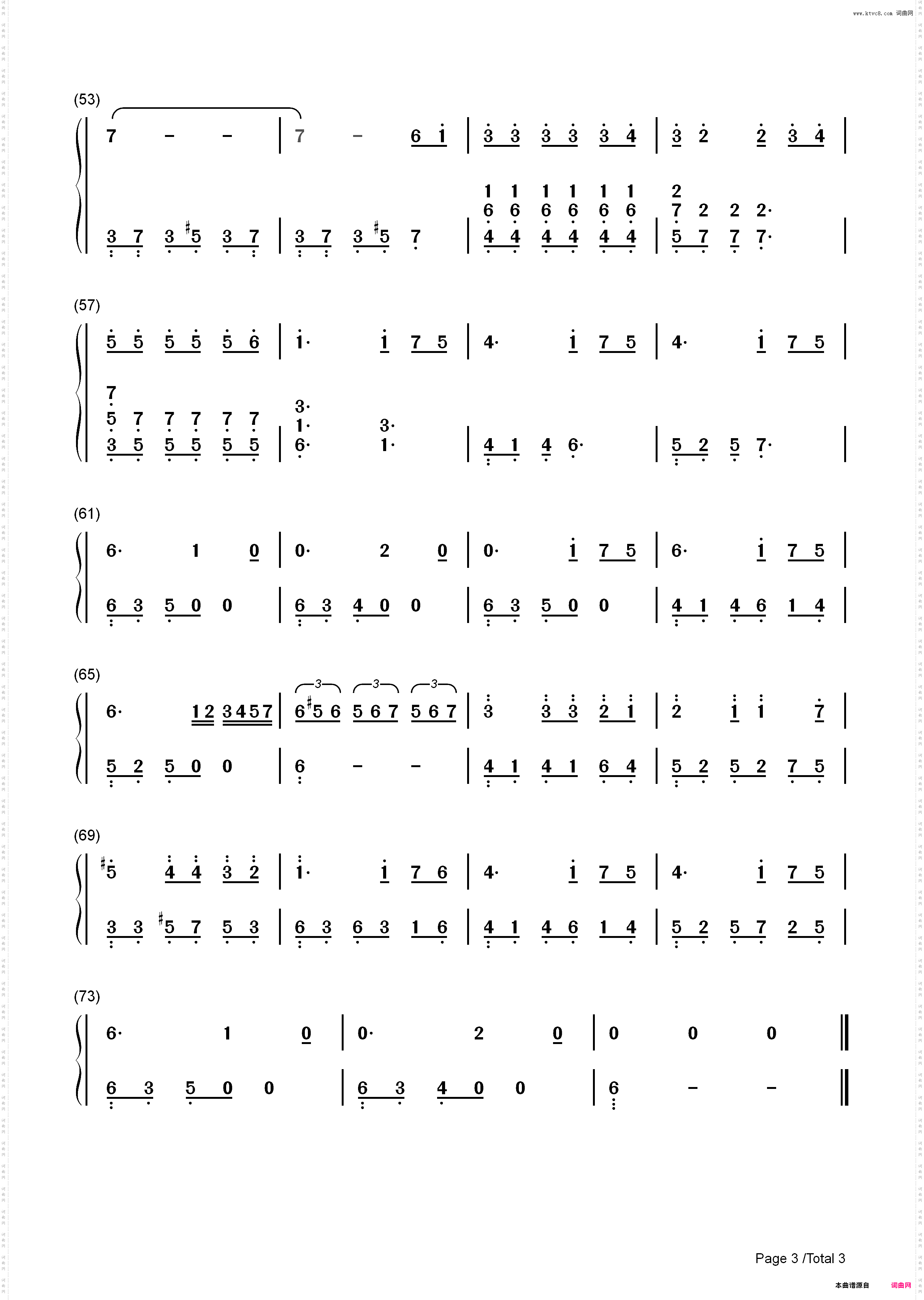 故事细腻钢琴简单演奏版-林俊杰_简谱版