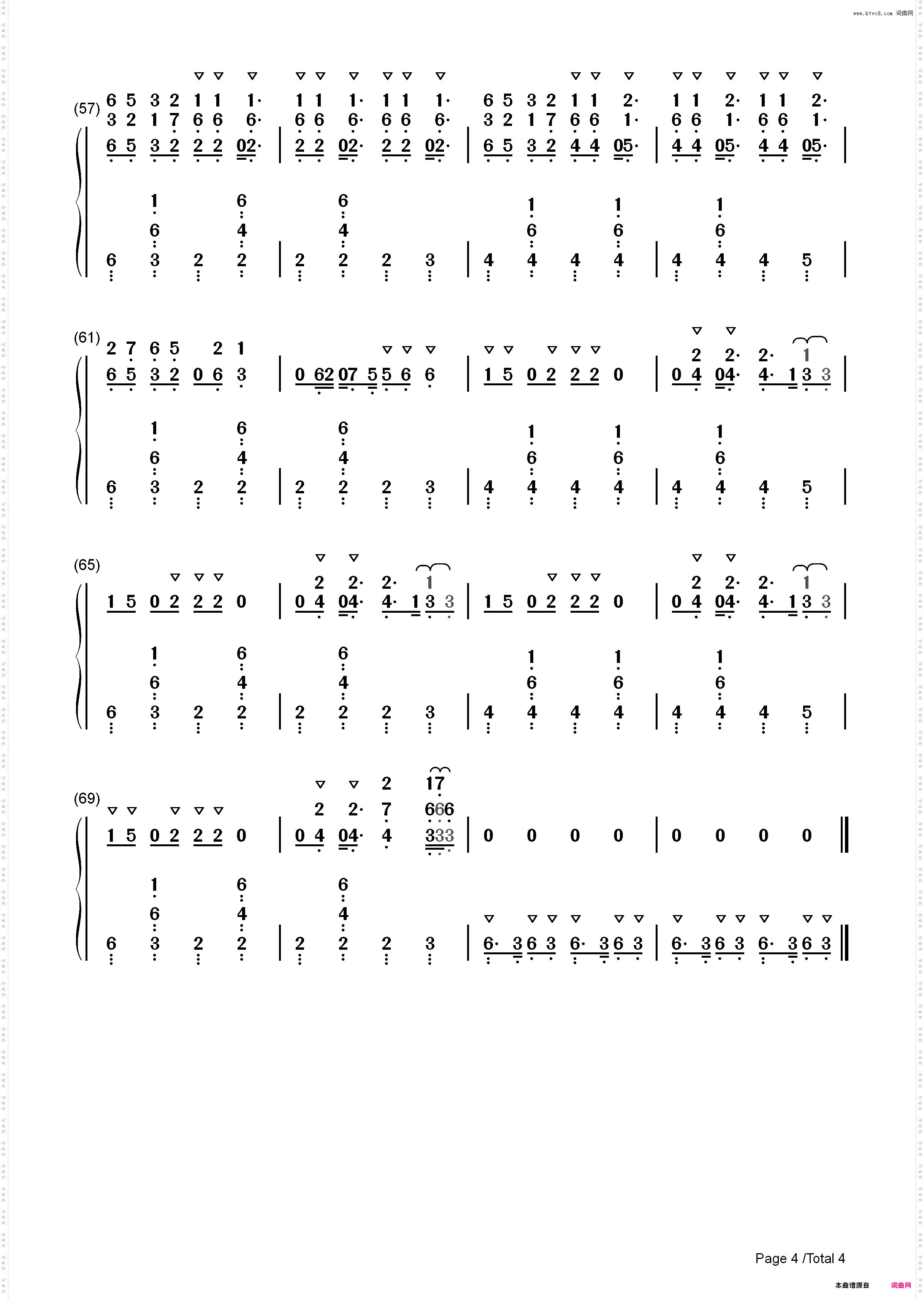 365-Zedd ft Katy Perry_简谱版