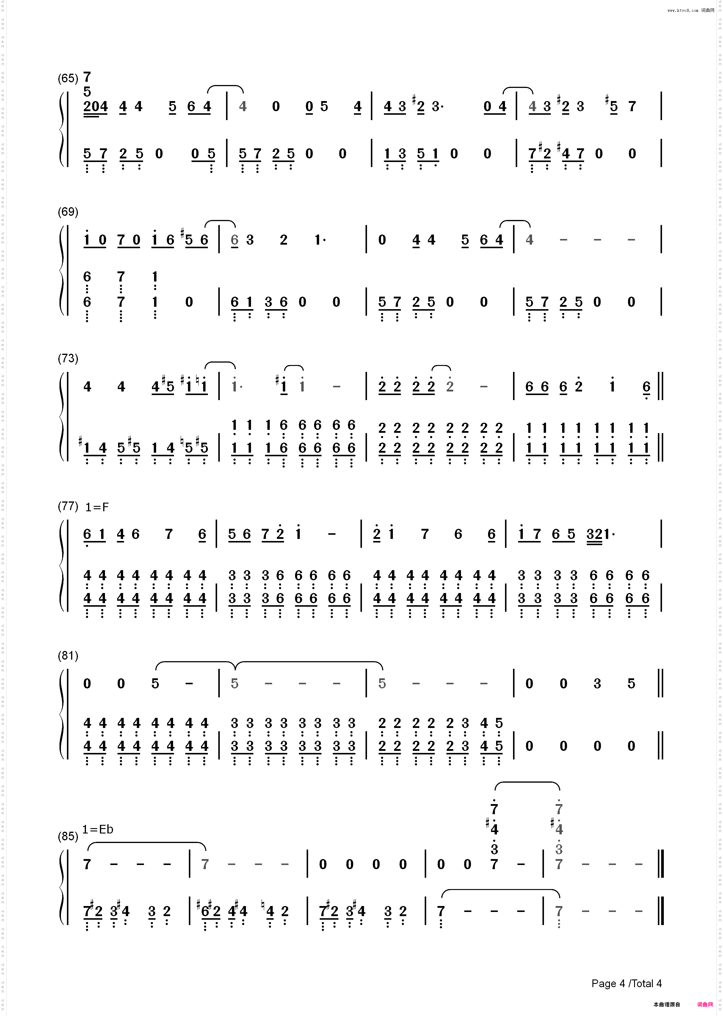 Dancing Through Life-魔法坏女巫插曲_简谱版