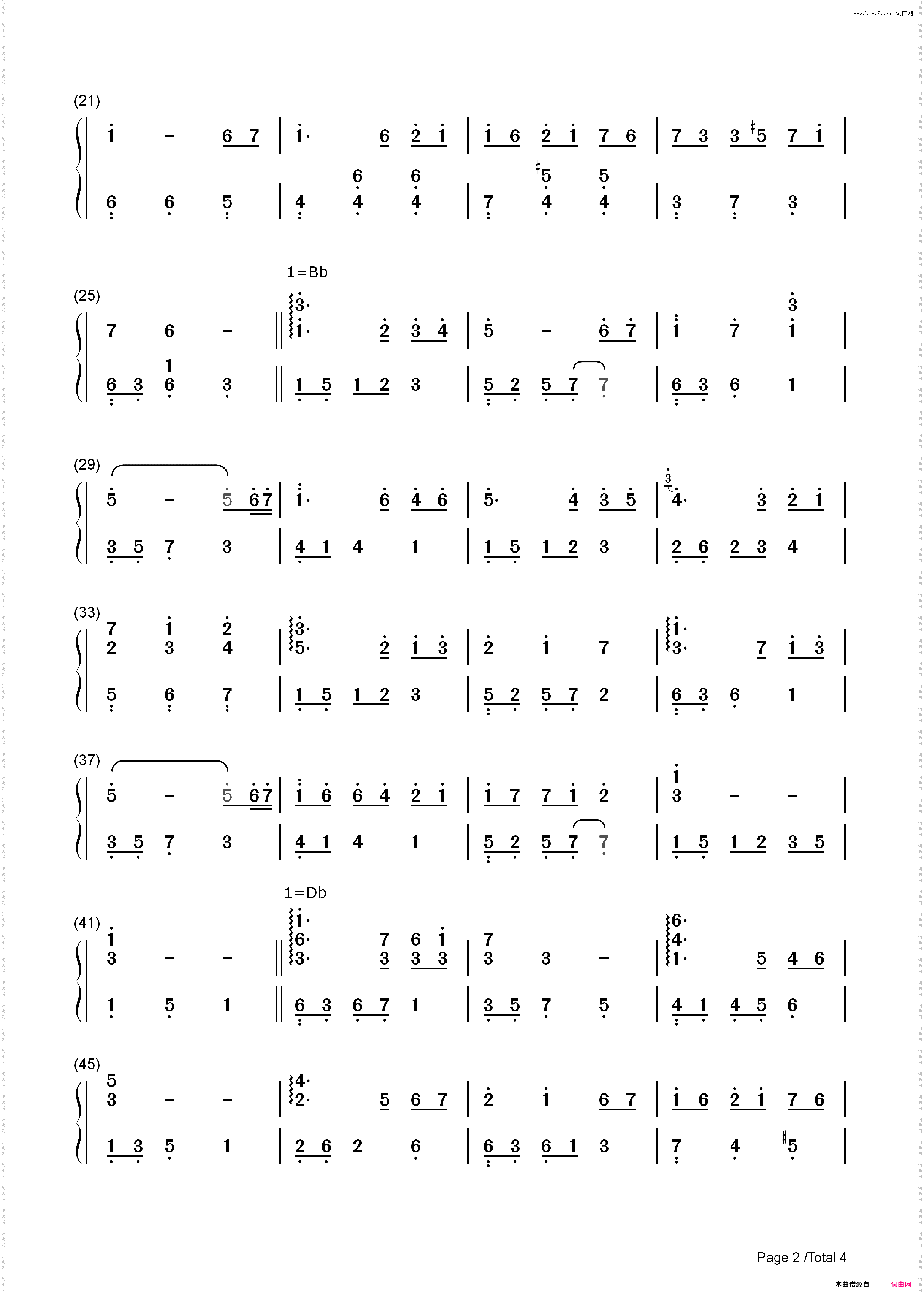 Pour Chopin-说给萧邦_简谱版