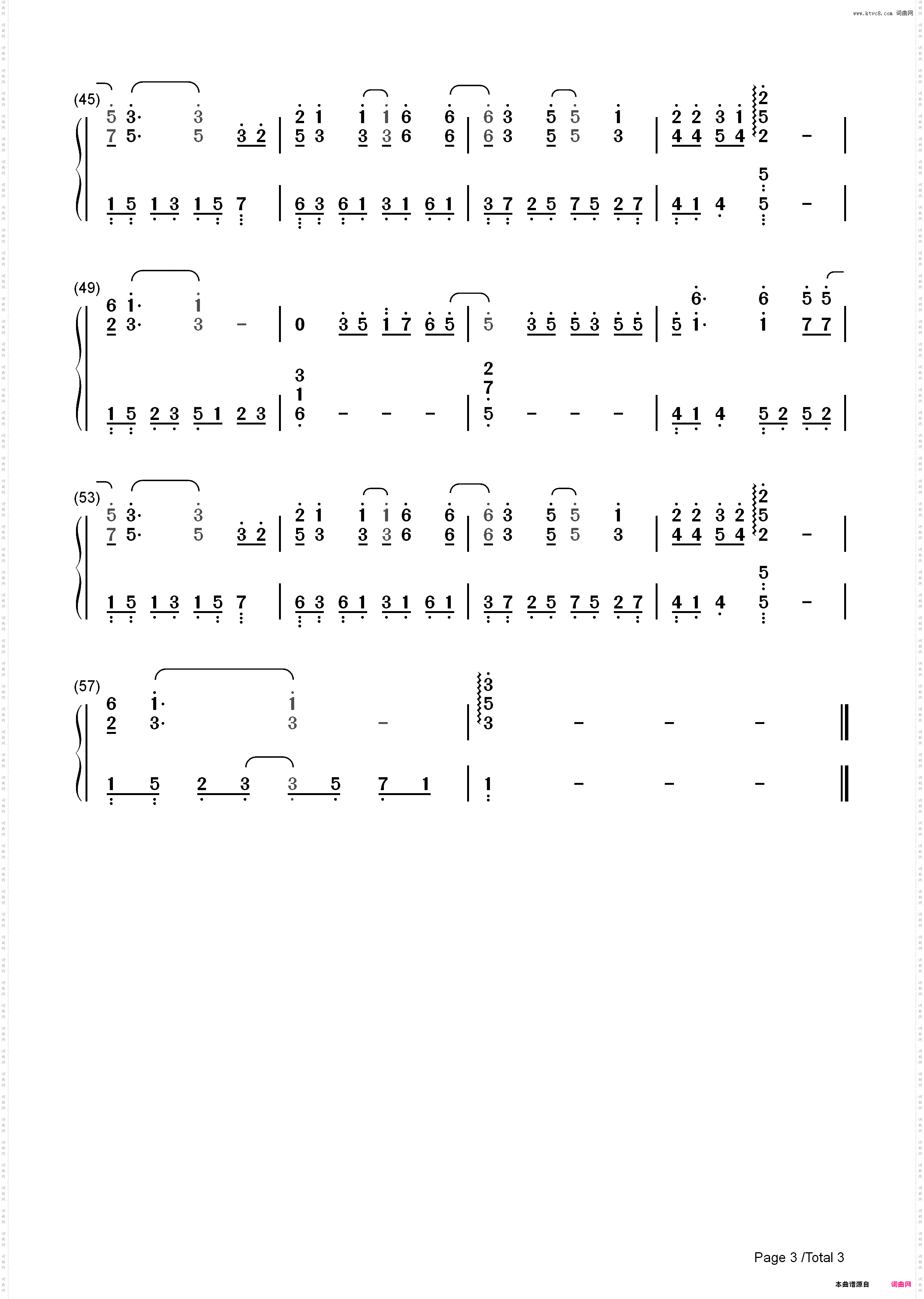 别再闹了-来电狂响暖冬主题曲_简谱版