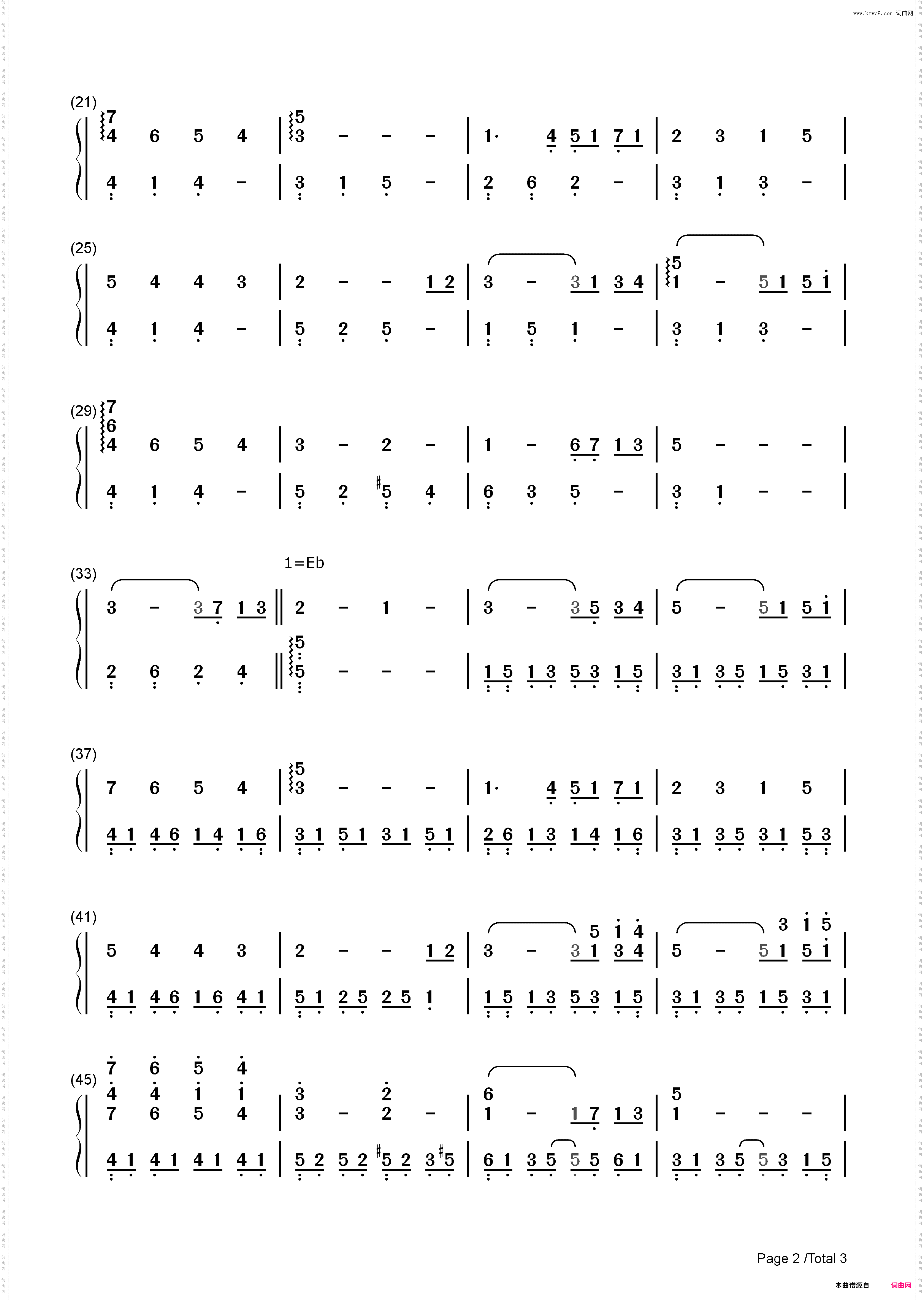 大切なひと-水月陵_简谱版