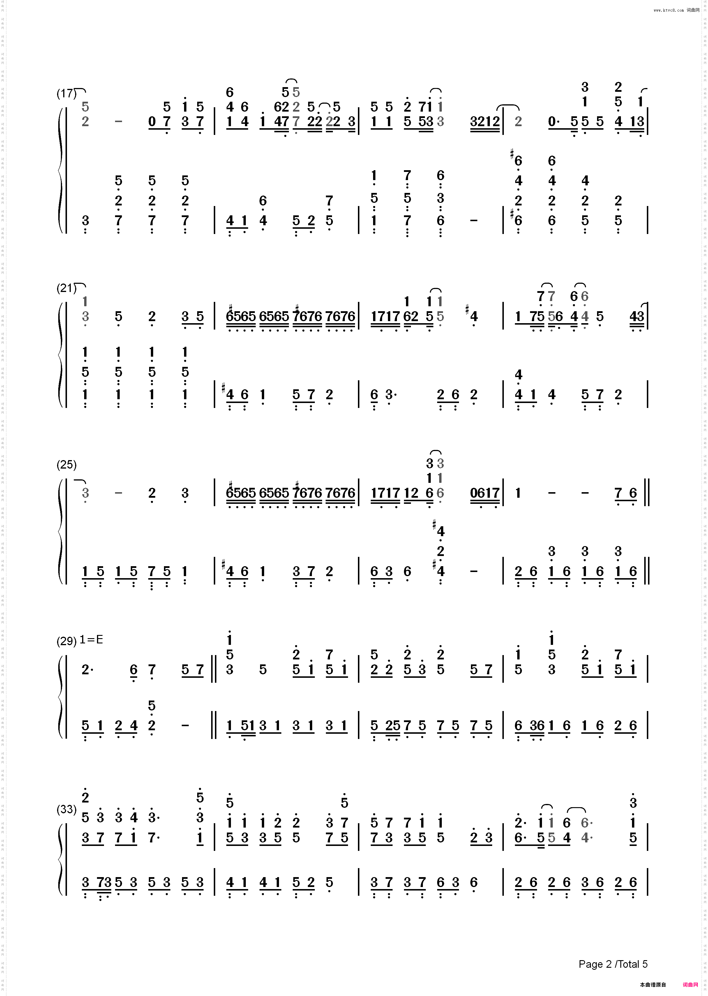 你曾是少年-少年班主题曲_简谱版