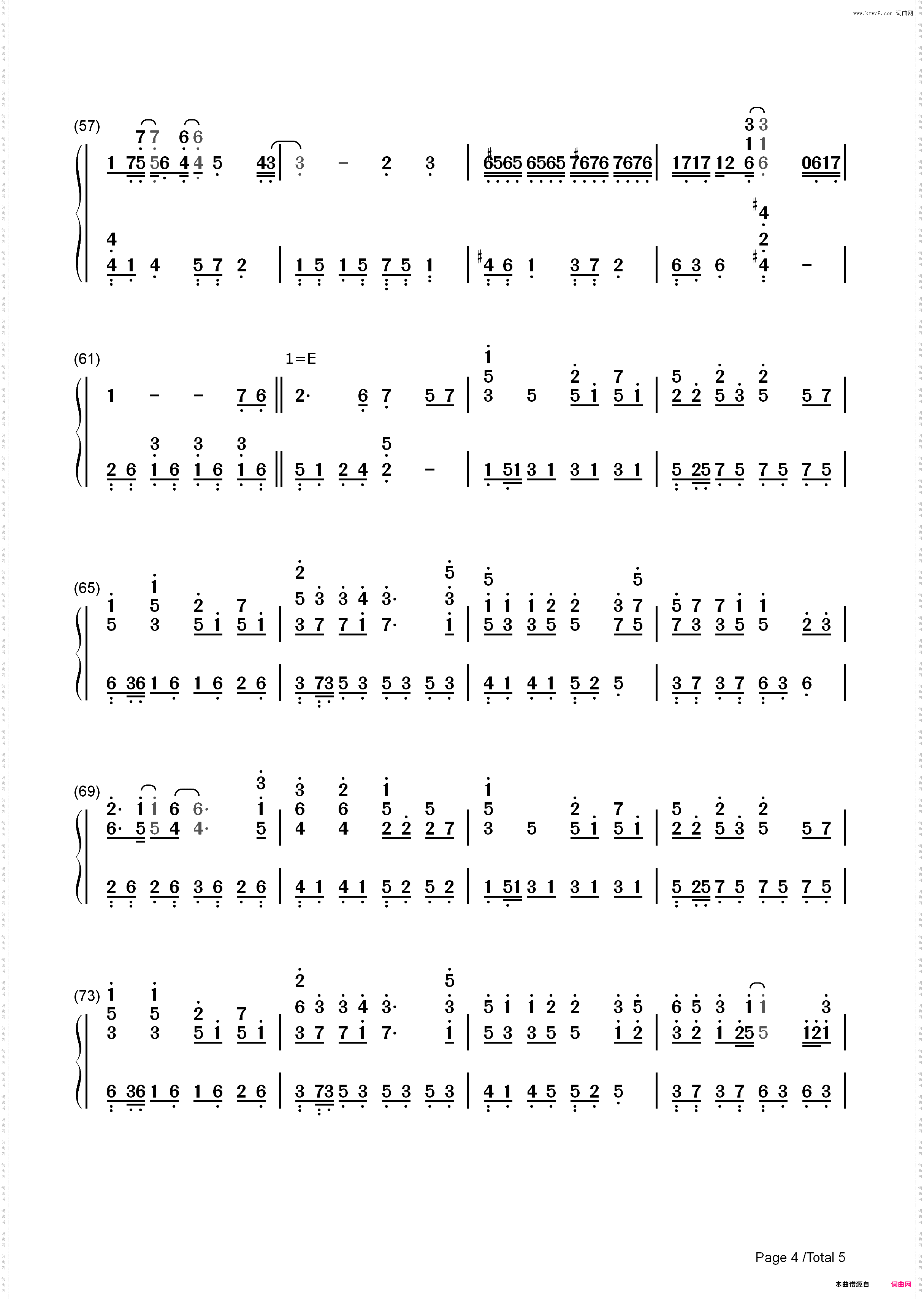 你曾是少年-少年班主题曲_简谱版