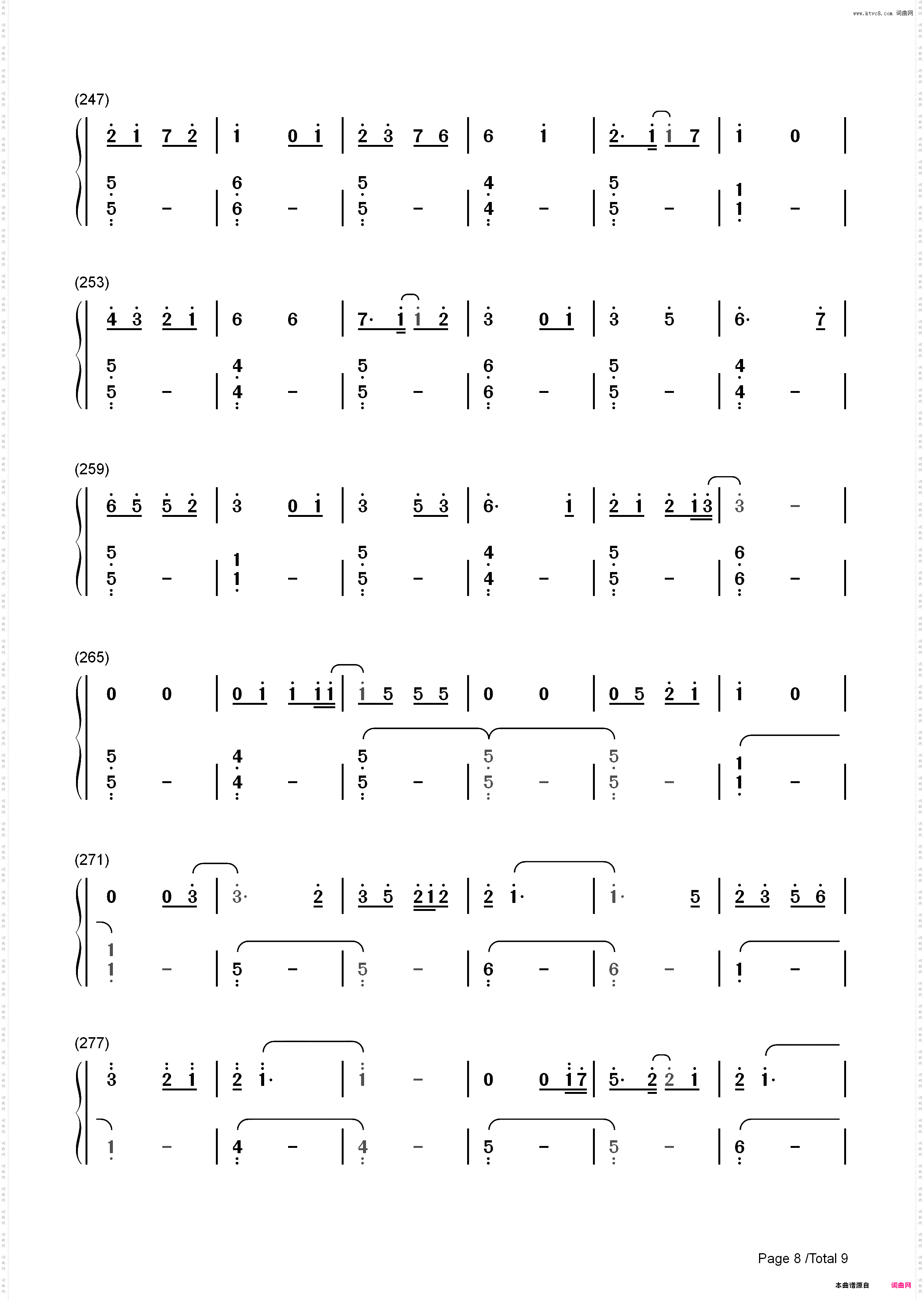 Bedtime Story-三次元女友主题曲_简谱版