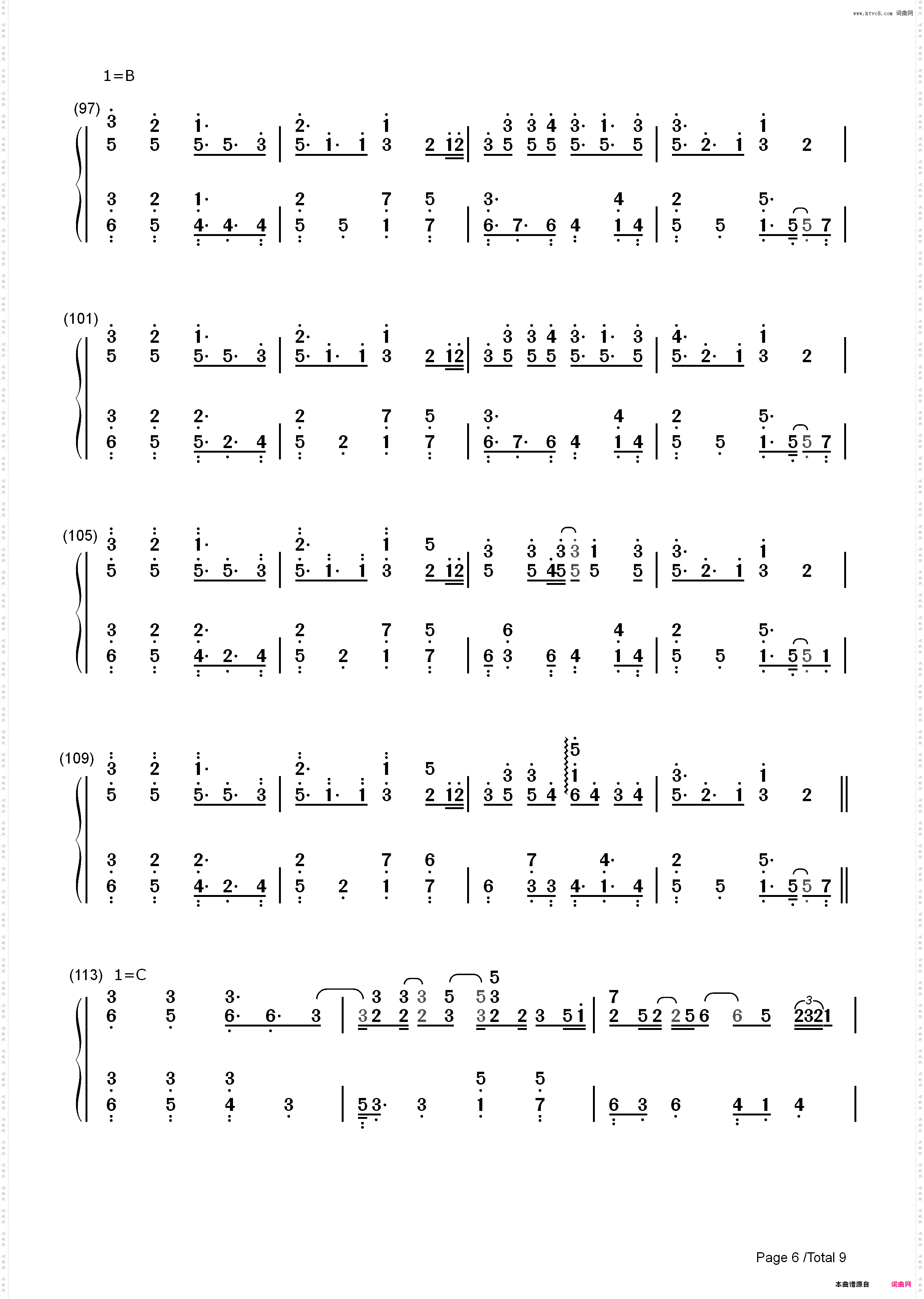 Get Wild-城市猎人ED_简谱版