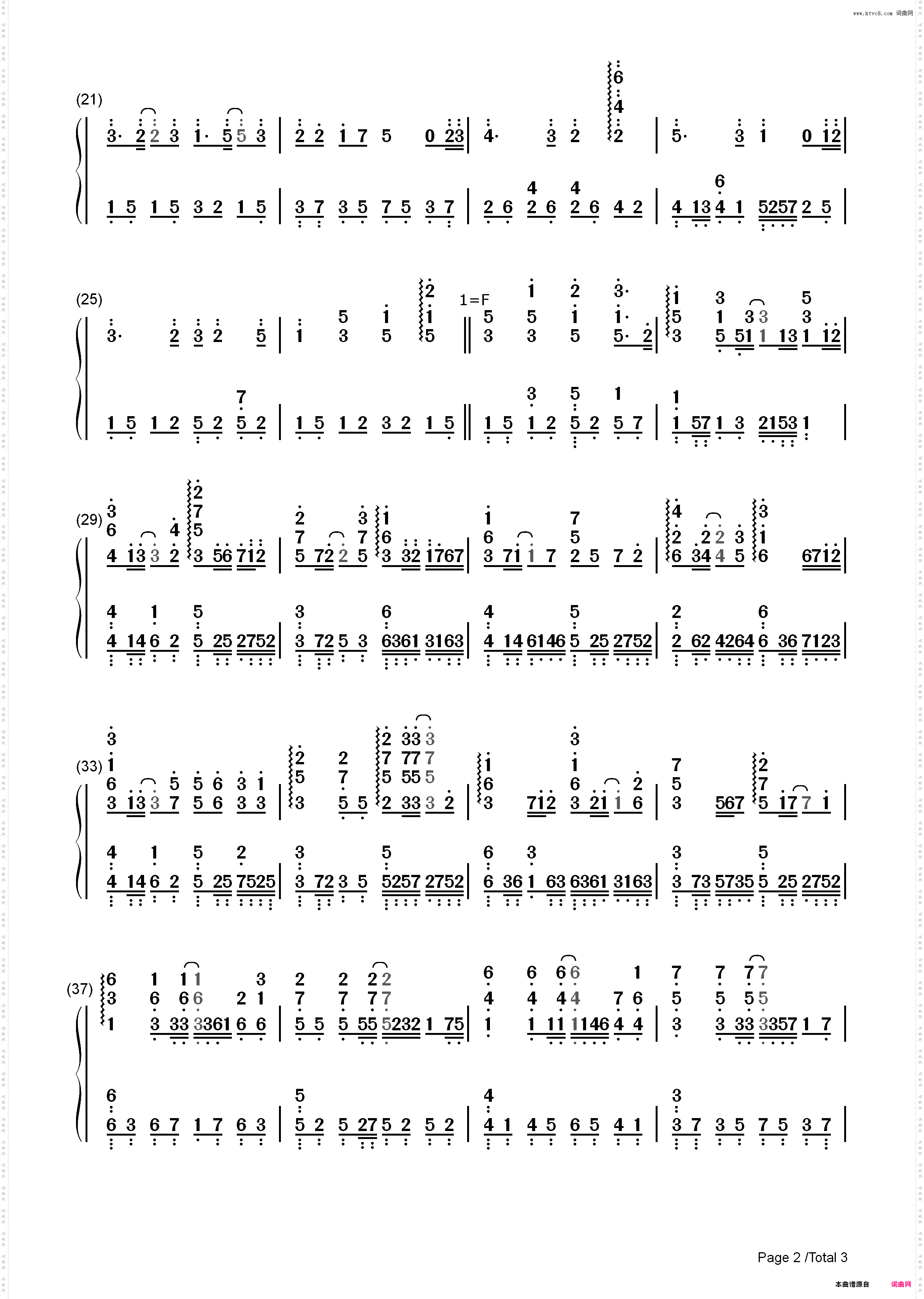 夏末晴雨时-初学者__简谱版