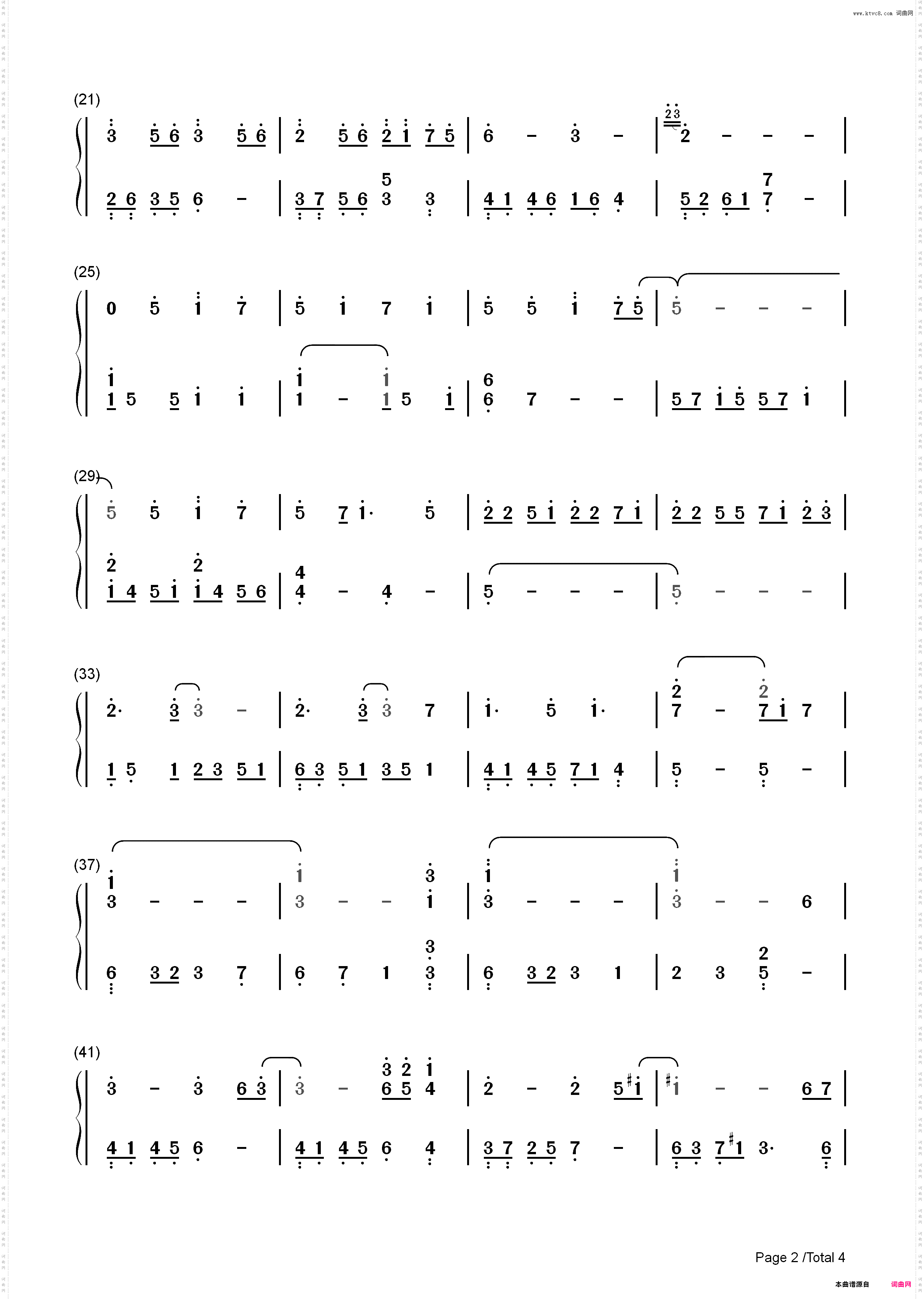 最好的朋友在身边-最爱的人就在对面-爱情公寓主题曲_简谱版