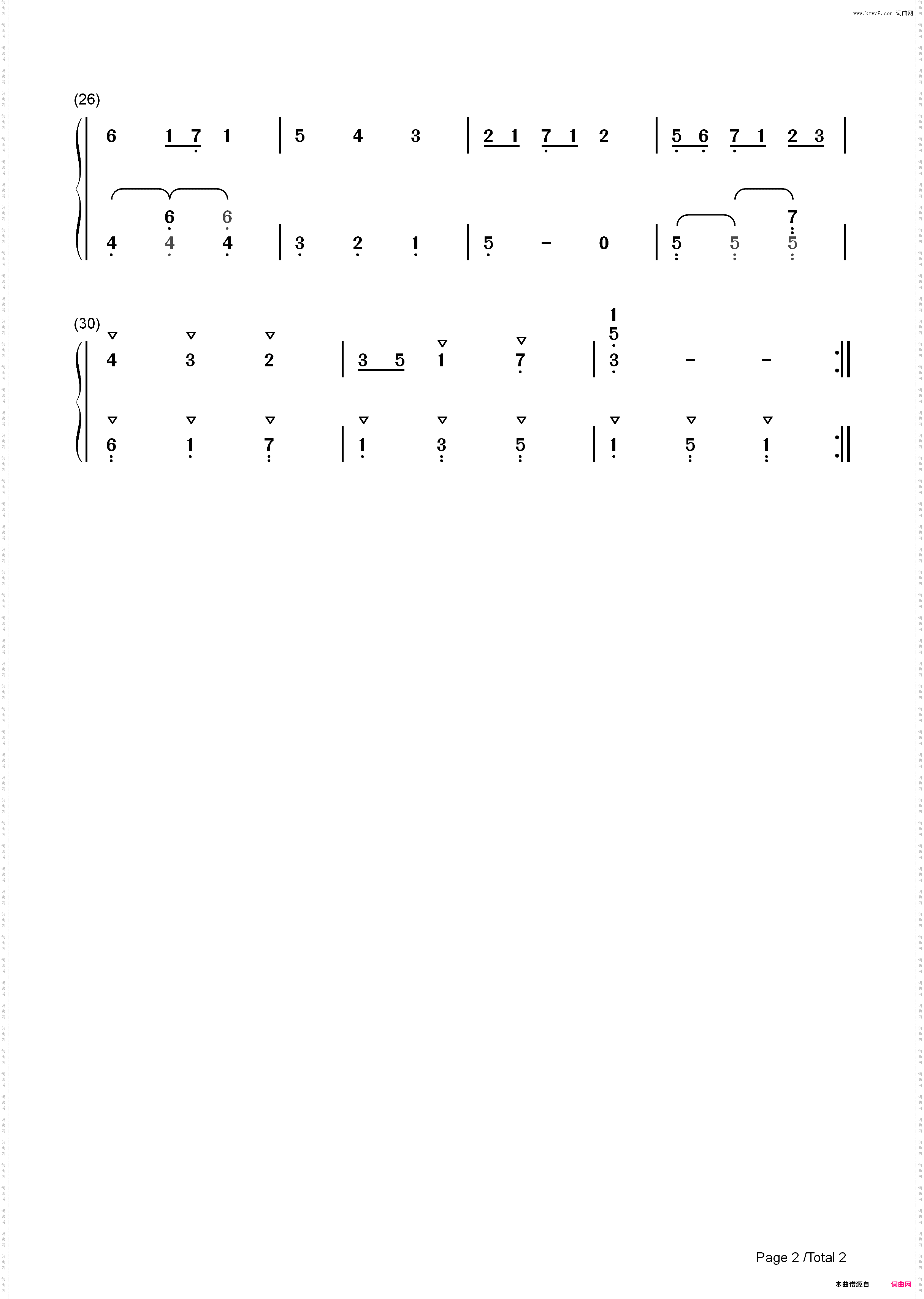 小步舞曲 1-Minuet 1_简谱版