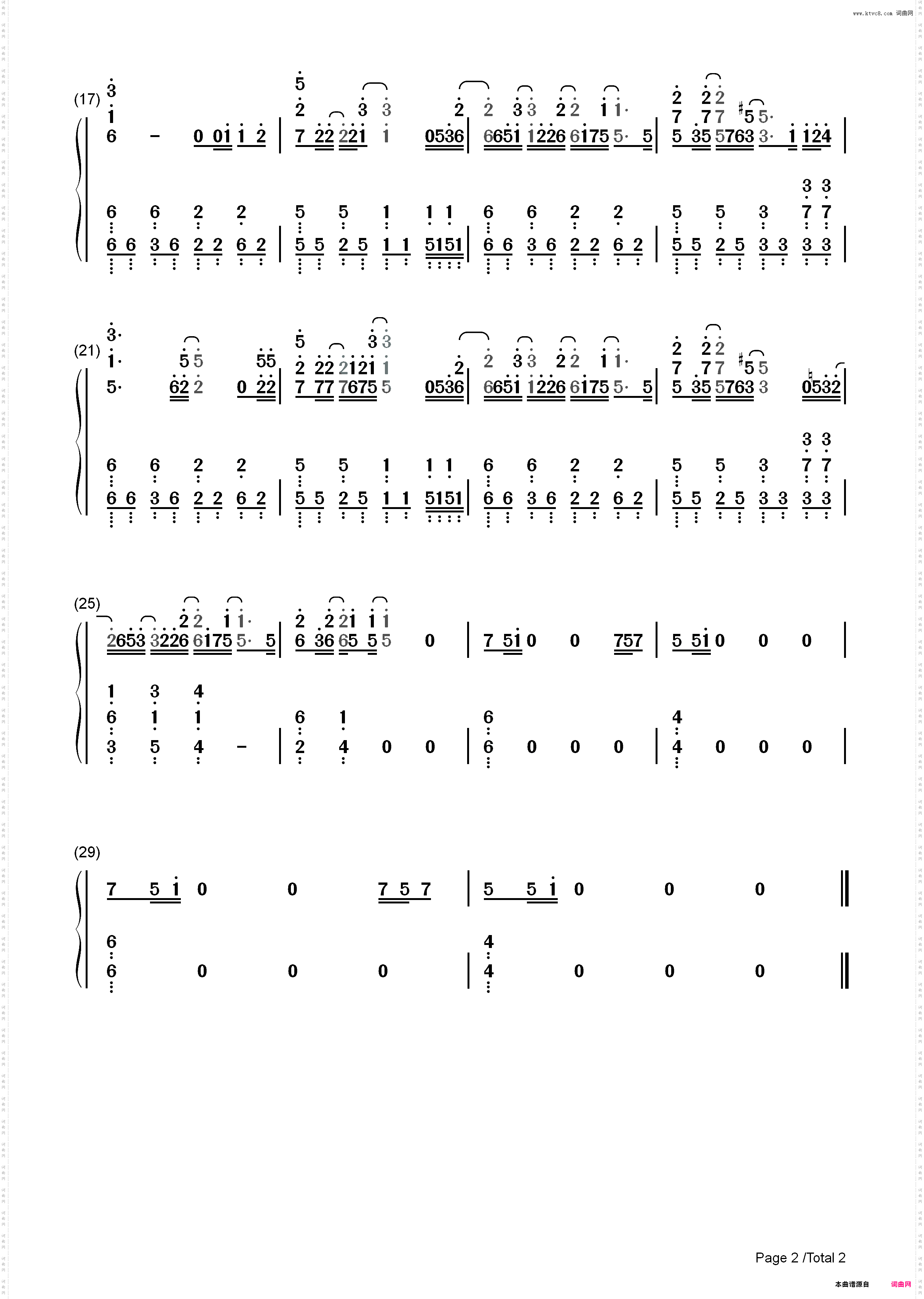 Pray-杀戮的天使ED_简谱版