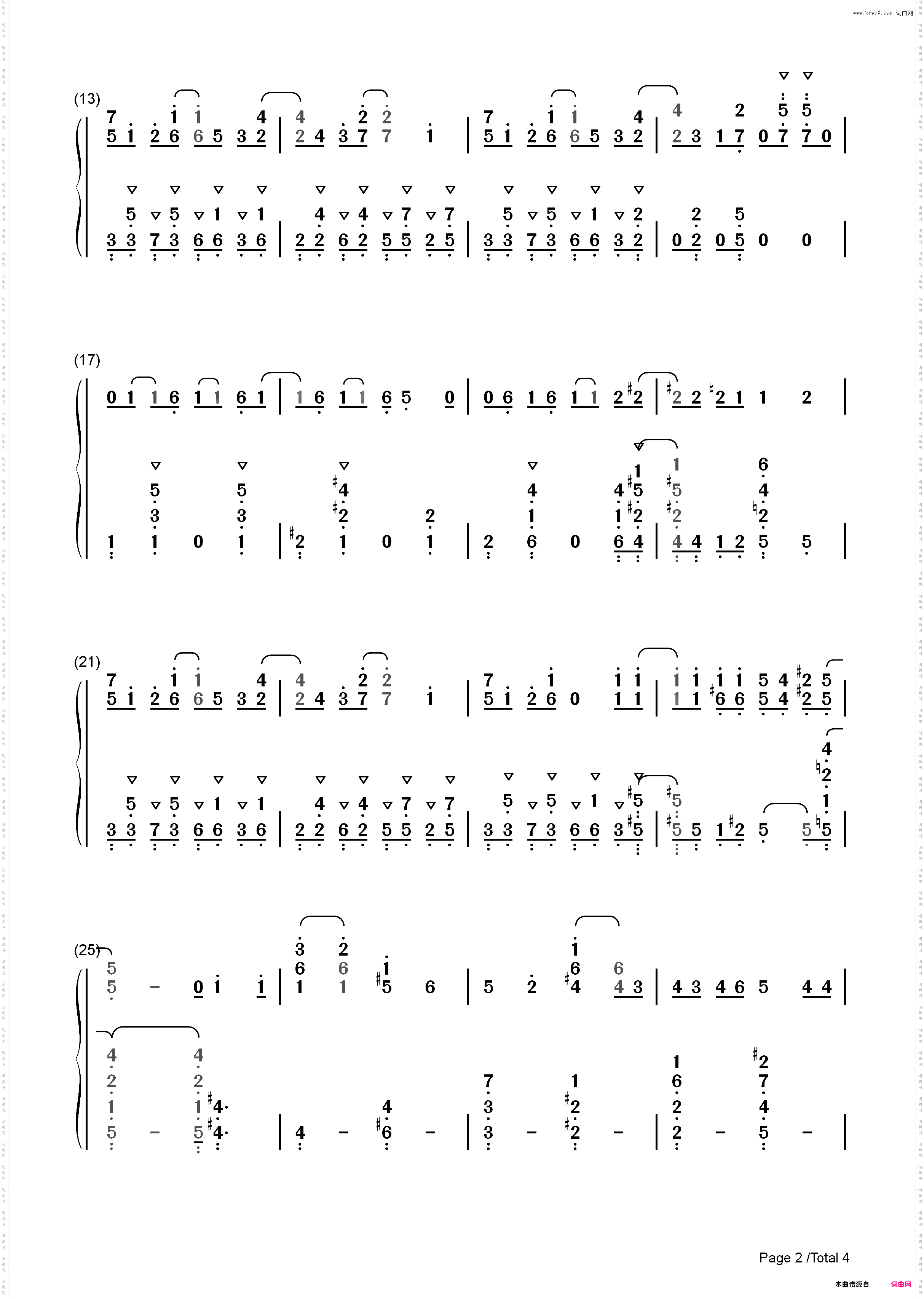 オトモダチフィルム-多田君不恋爱OP_简谱版