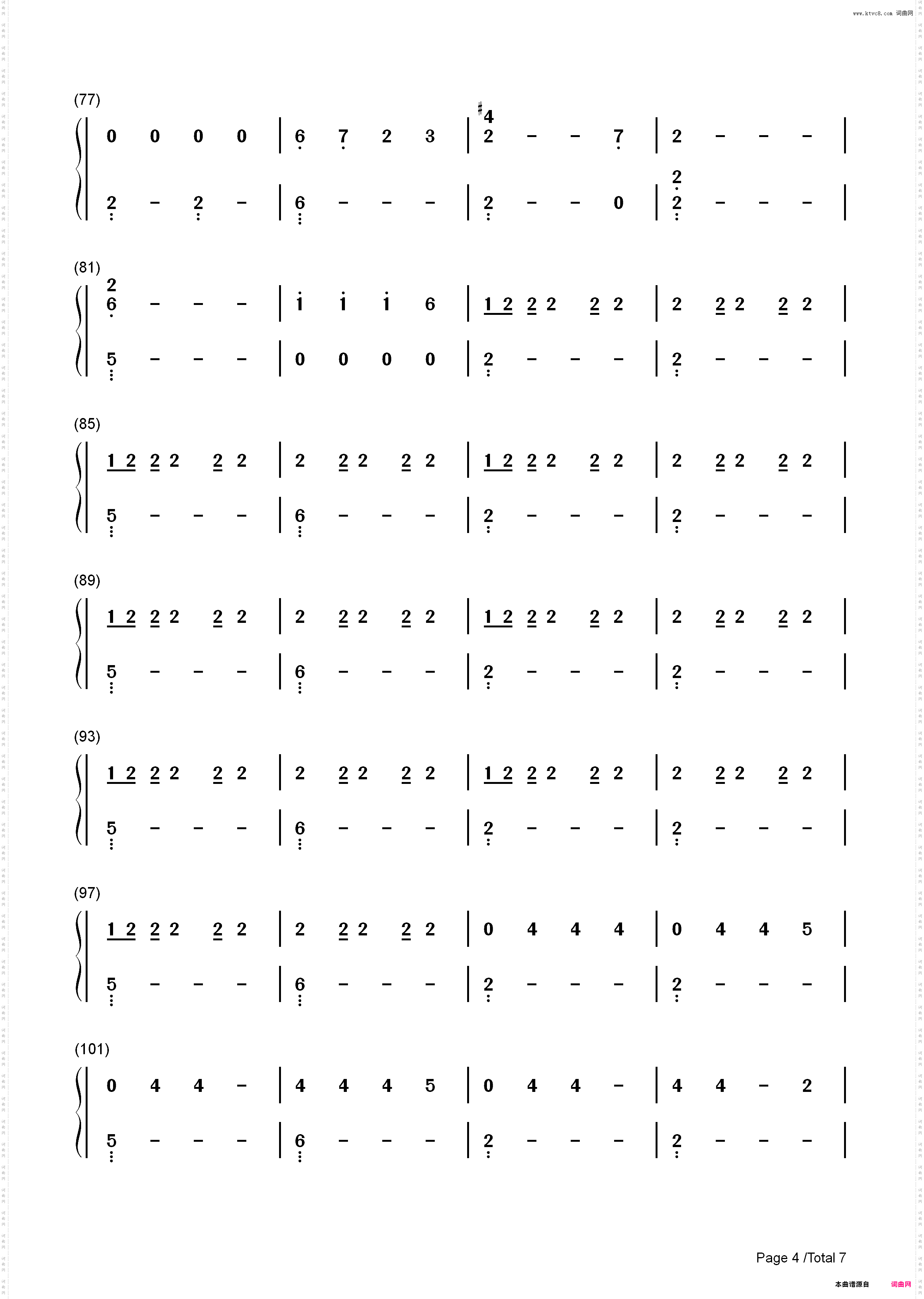 Filthy-Justin Timberlake_简谱版