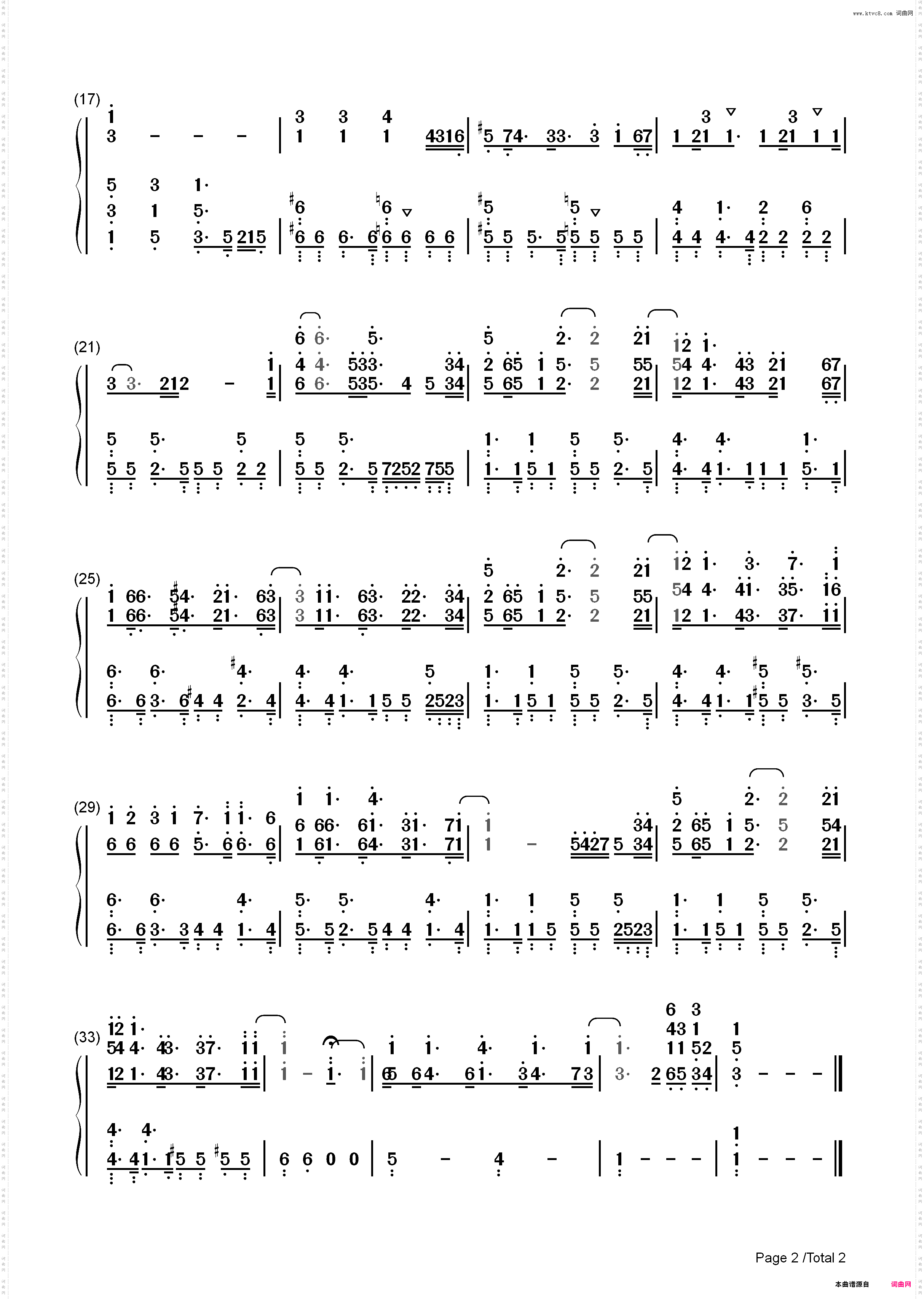 ハローグッデイ-猫咪带来的圆滚滚的幸福主题曲_简谱版