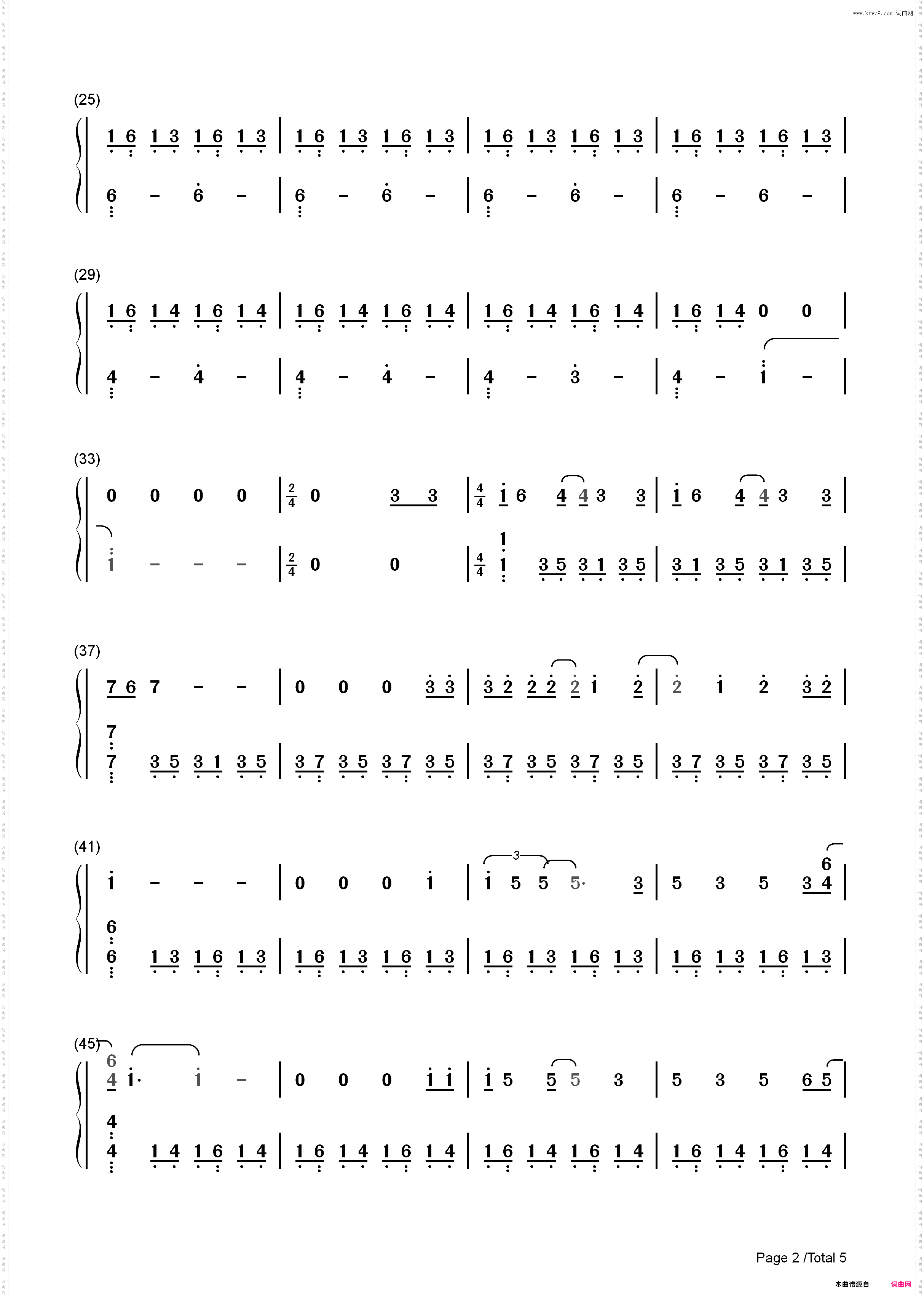 Runaway-Kanye West_简谱版