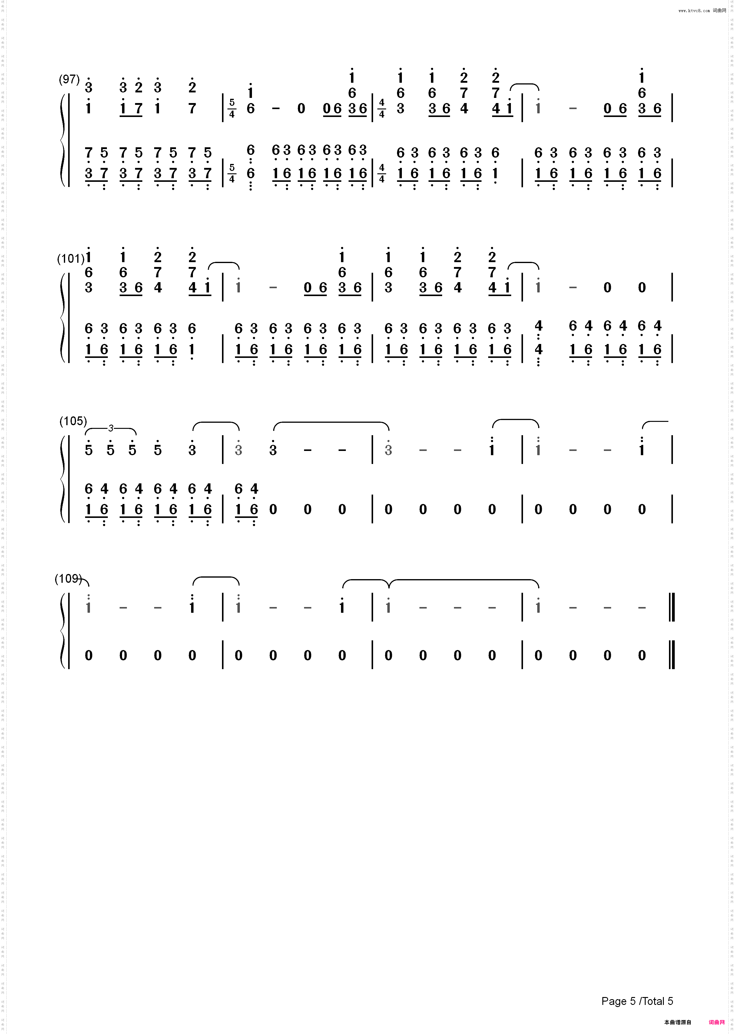 Runaway-Kanye West_简谱版