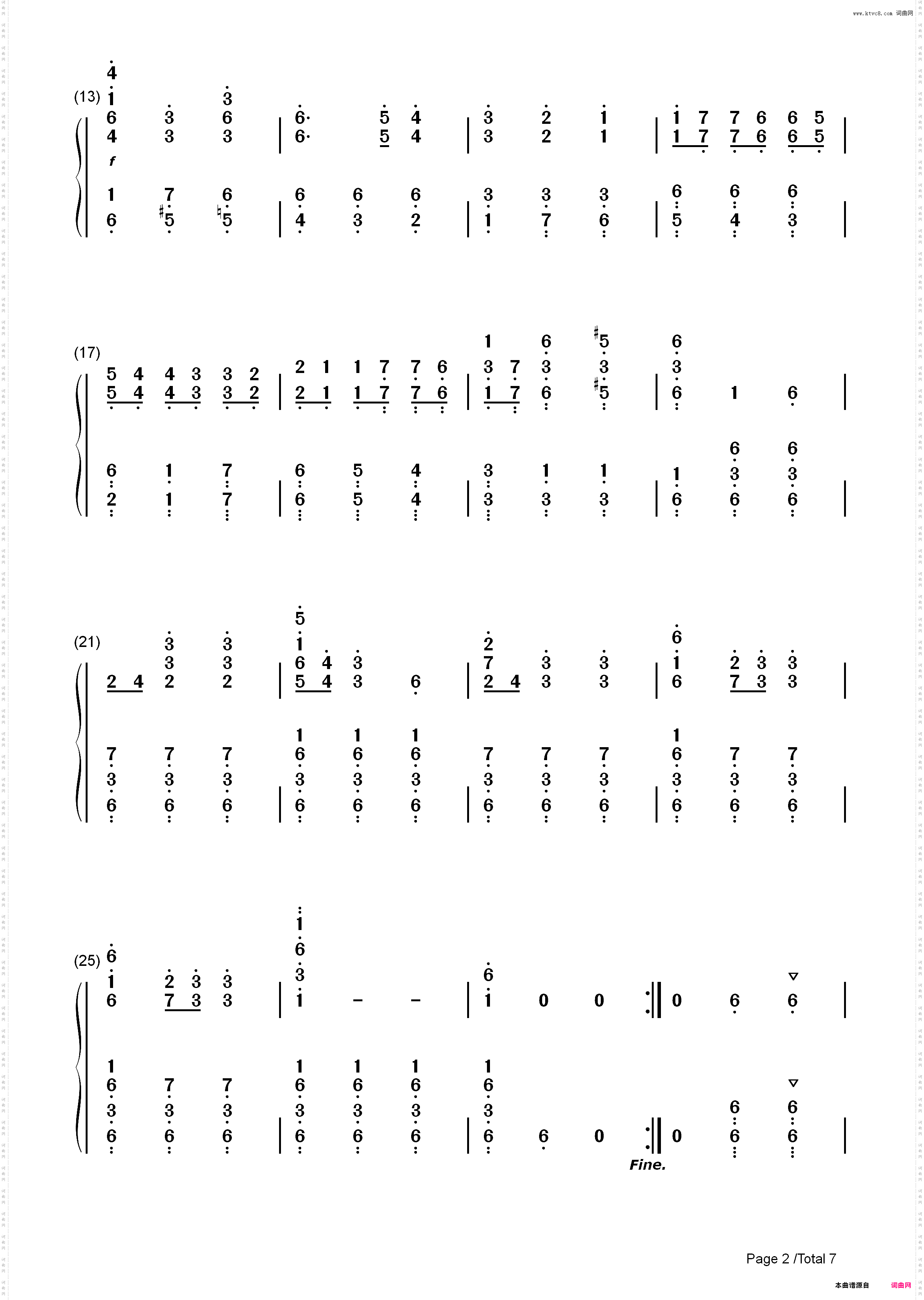 f小调交响曲第三乐章谐谑曲_简谱版
