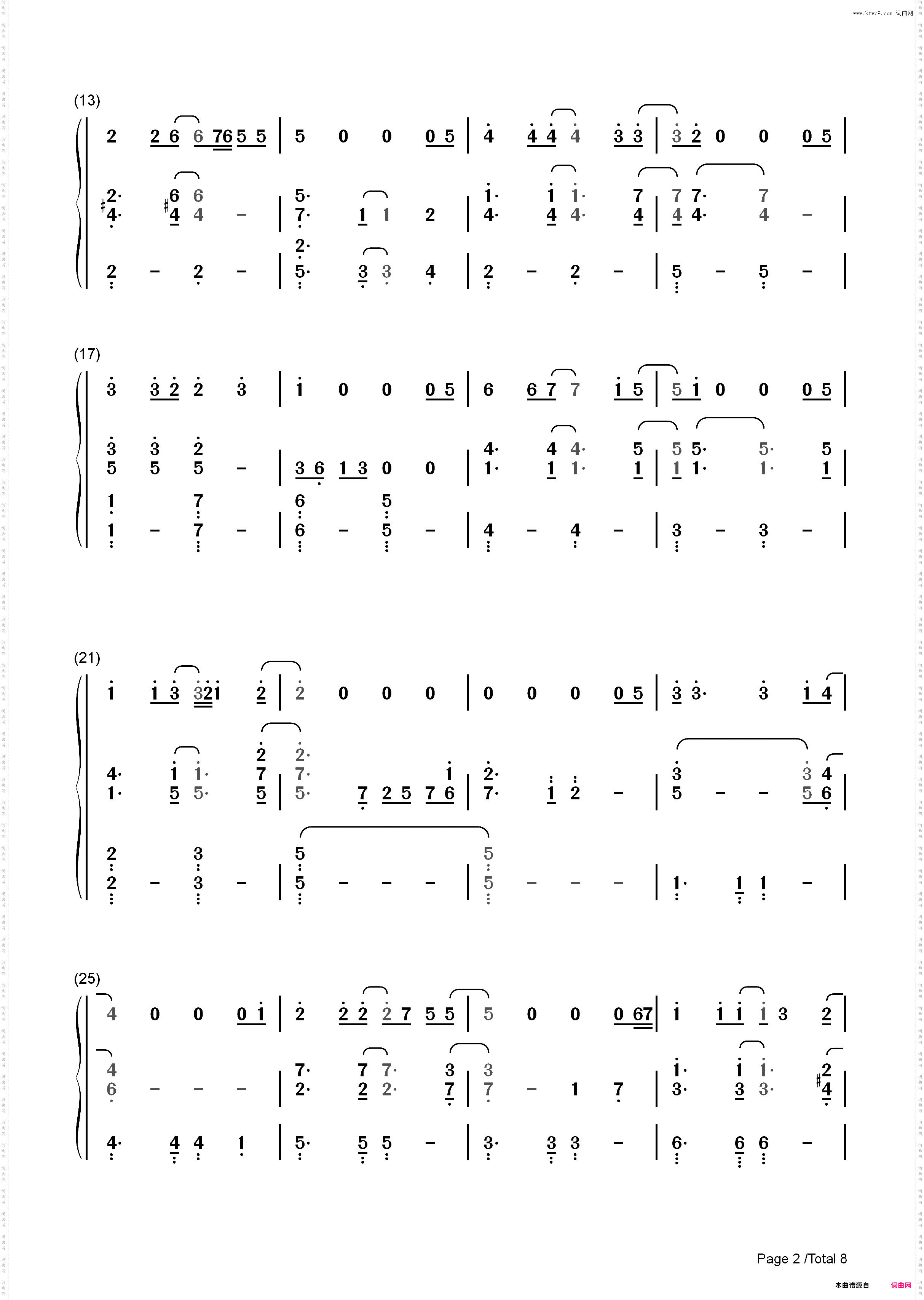 Sometimes When We Touch-Dan Hill_简谱版