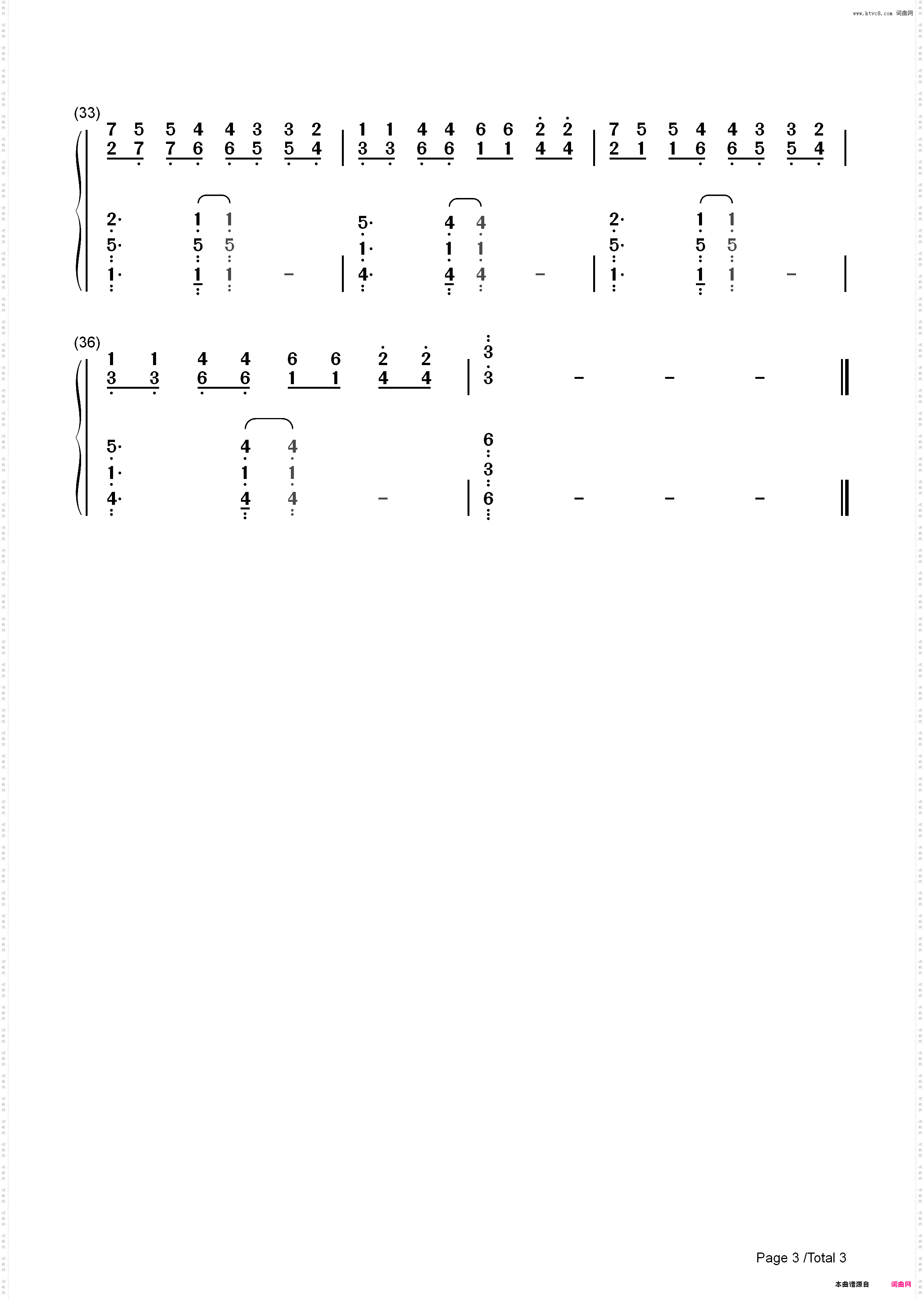 Bellas Lullaby-暮光之城电影原声带_简谱版