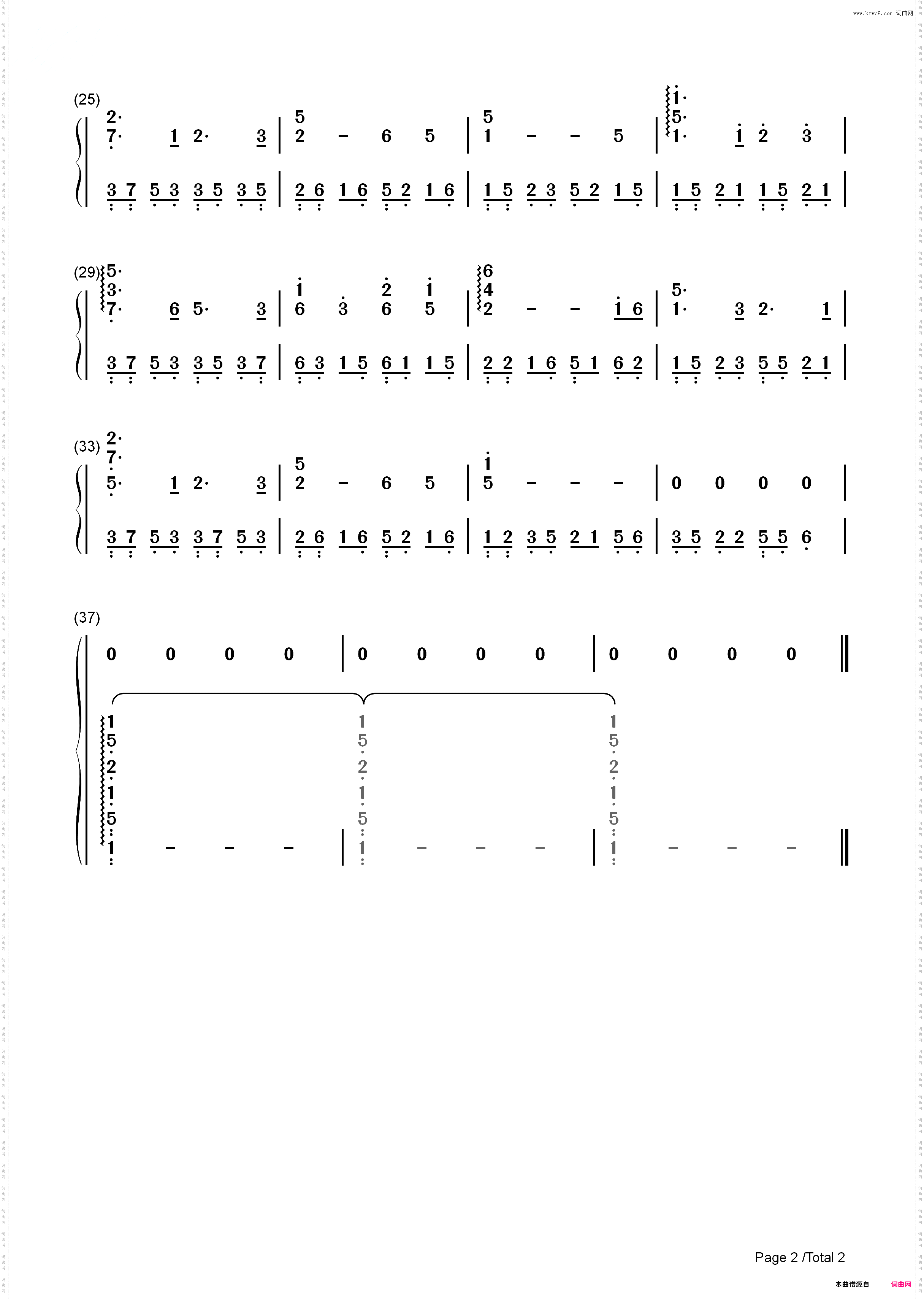 黄昏尼罗河-勇者大冒险第一季片尾曲_简谱版
