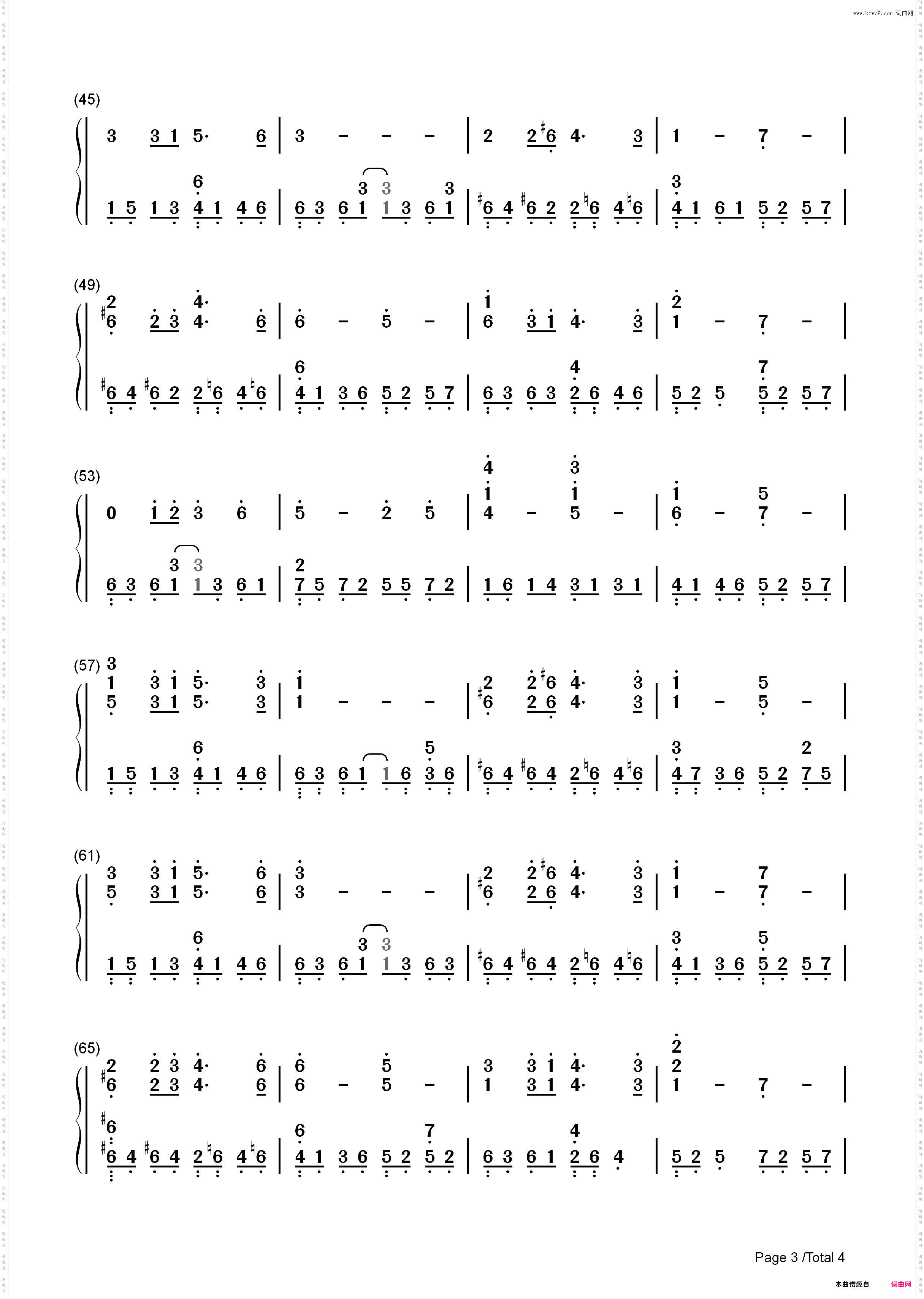 Out Of The Darkness Into The Light-Kevin Kern_简谱版